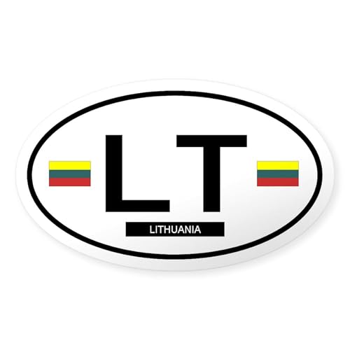 Clear - Lithiuania 2f Oval Sticker