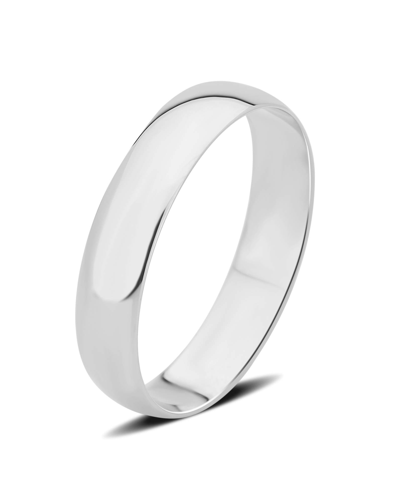 10K Solid Gold Comfort Fit Wedding Band - 2MM to 8MM High Polished Unisex Ring for Men & Women | White Gold & Yellow Gold Options | Elegant Jewelry Gift for Anniversary, Engagement, or Proposal | Comes in Premium Gift Box