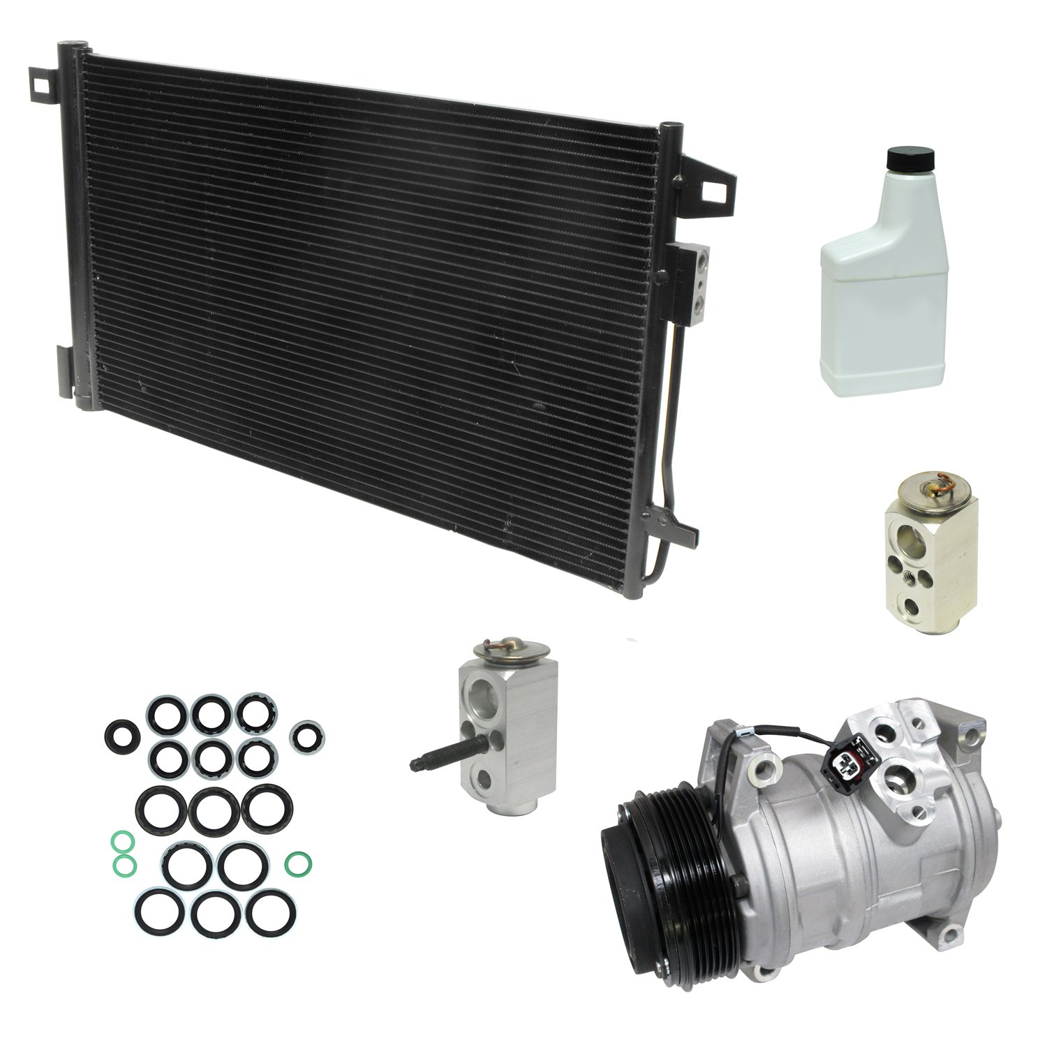 UAC KT 5228A AC Compressor and Component Kit - Replacement for Car Air Conditioning System - Perfect for DIY Auto Repair & AC Maintenance