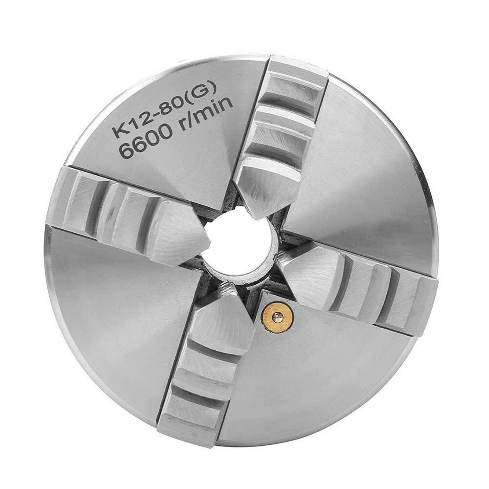 4 Jaw Self-Centering Reversible Lathe Chuck 80mm (3 Inch) - SANOU K12-80 Turning Machine Accessories for Metalworking & Woodworking Projects