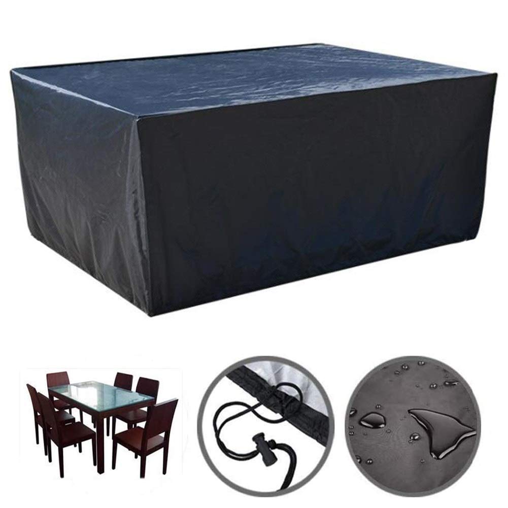 Premium Waterproof Oxford Fabric Garden Furniture Covers 123x123x74cm - Heavy Duty Tear Resistant Outdoor Patio Table and Chair Set Protectors for All Weather Use - Ideal for Backyard, Deck, and Poolside Furniture Protection