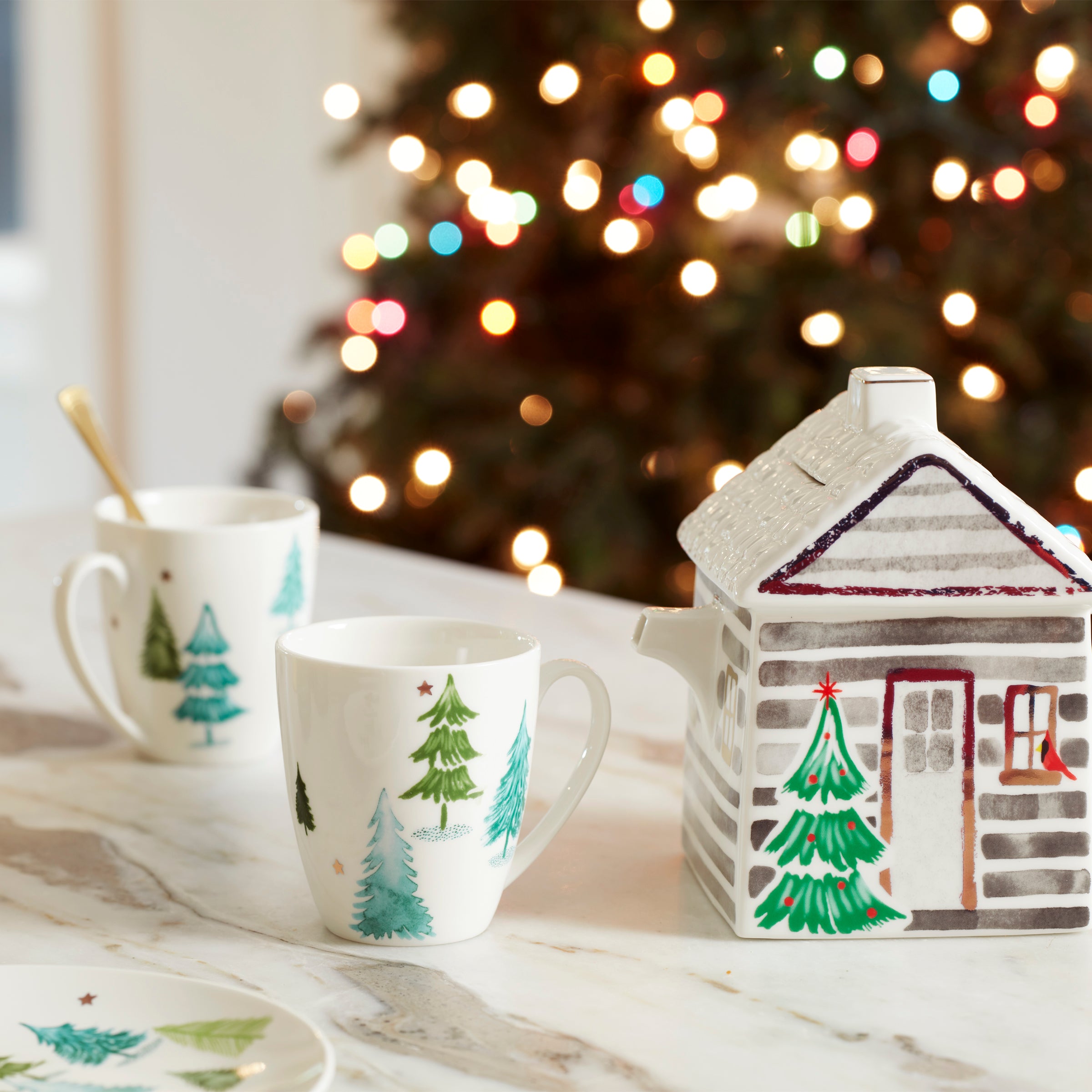 Premium Balsam Lane Ceramic Coffee Mugs Set of 4 - Elegant Stoneware Cups for Hot & Cold Beverages - Perfect for Home, Office, or Gift Giving