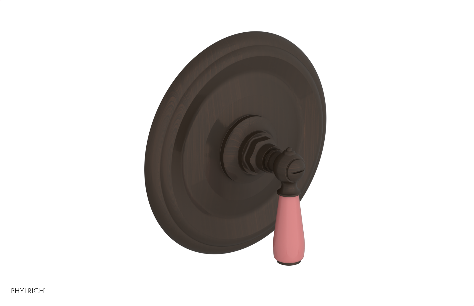Jamestown Pressure Balance Shower Plate & Handle Trim with Pink Accents - 4