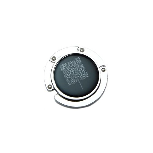 Foldable Black and White Tree Purse Hanger - Portable Bag Hook for Restaurants, Shopping, and Travel