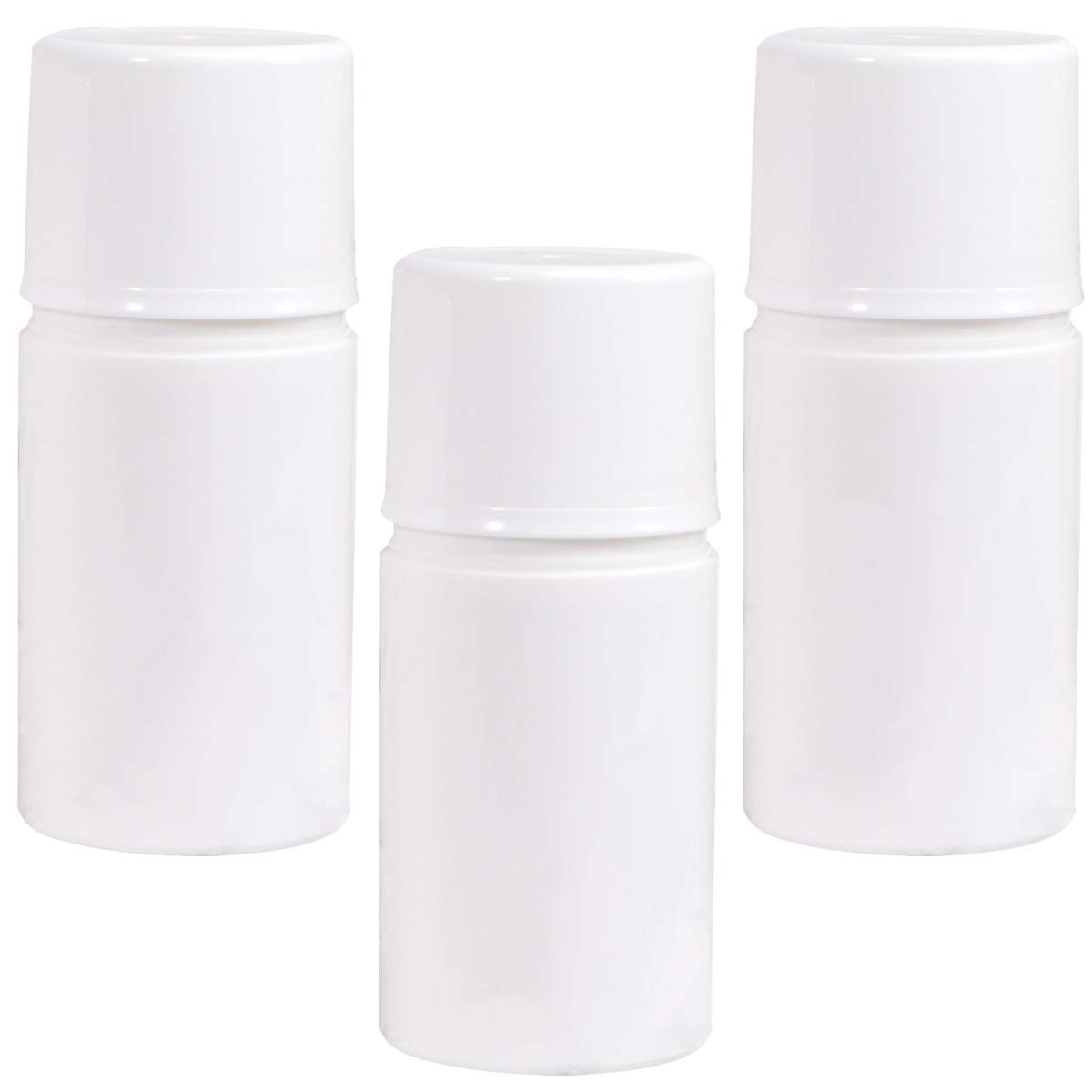 Hemoton 3-Piece Plastic Travel Bottle Set - 50ML Leak-Proof Lotion Dispenser for Toiletries, Cosmetics & Liquids | Portable White Squeeze Bottles for Home, Gym, Camping & Airplane Carry-On