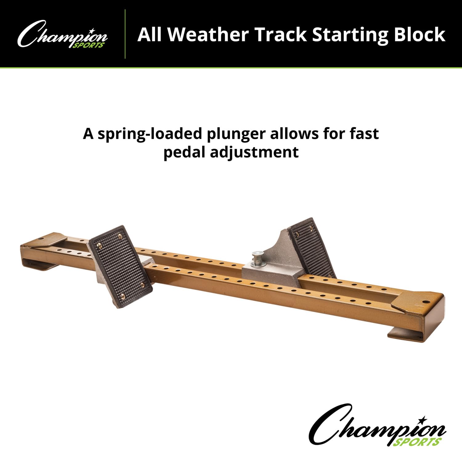 Champion Sports Starting Blocks for Track & Field - Adjustable & Lightweight Sprinting Blocks for Training & Competition - Perfect for Athletes, Coaches & Schools