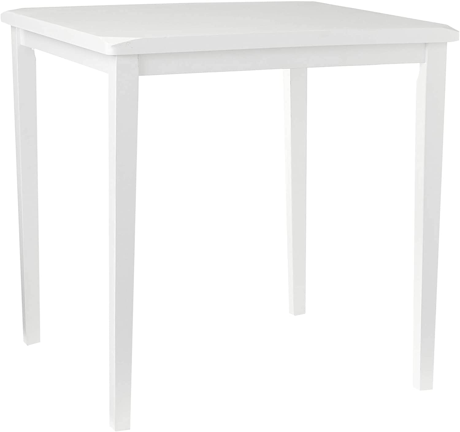 BOWERY HILL 5-Piece White Modern Counter Height Dining Table Set - Perfect for Small Kitchens, Breakfast Nooks & Contemporary Dining Rooms
