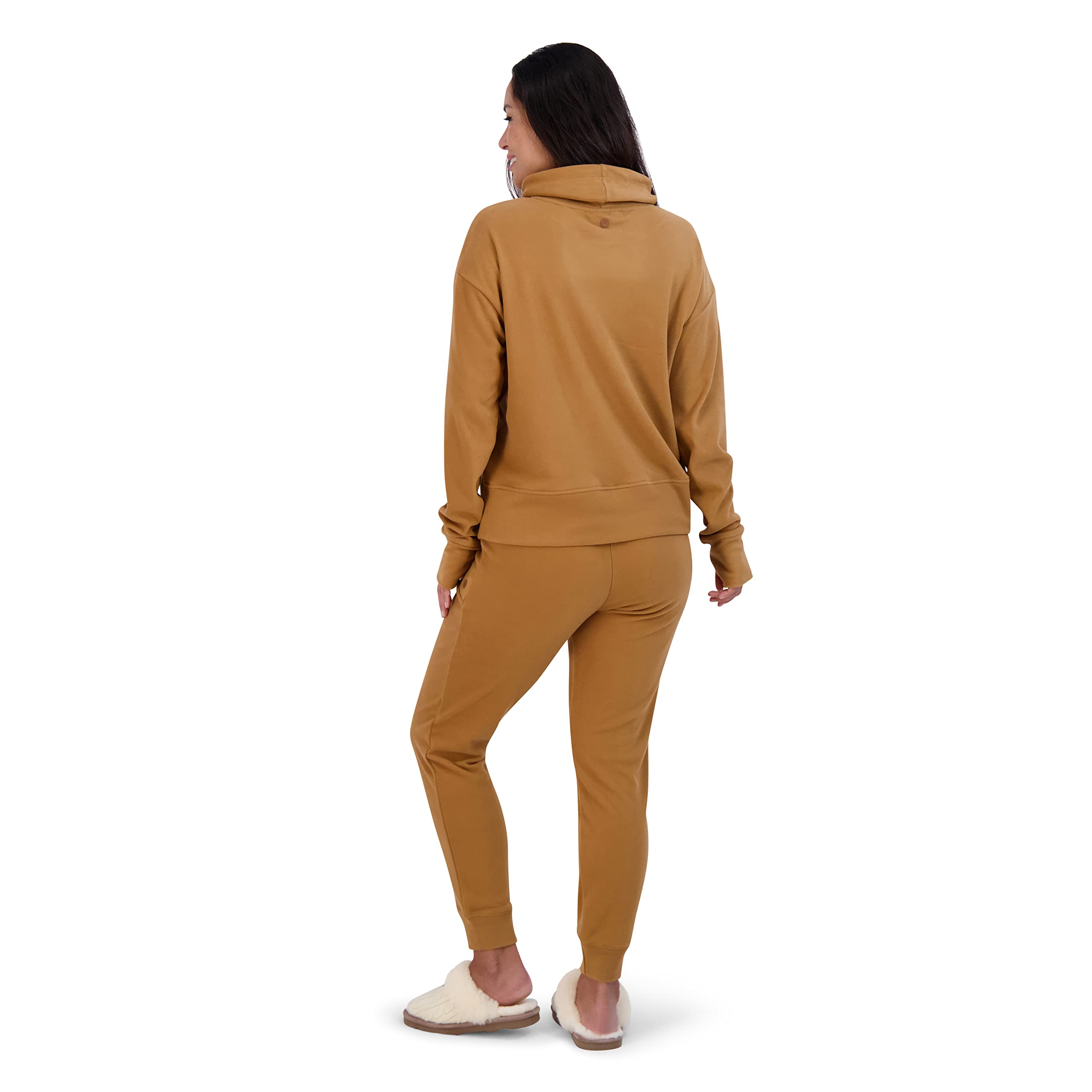 BEARPAW Women's Cozy Fleece Pullover Hoodie - Soft Drawstring Funnel Neck Sweatshirt for Casual Wear, Lounge & Outdoor Activities