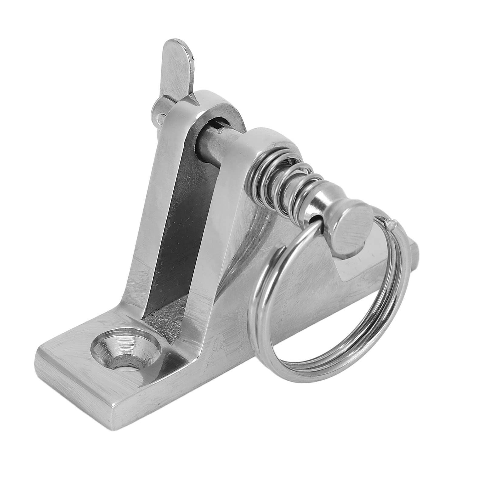 Stainless Steel 316 Bimini Top Fittings - 90 Degree Flat Mount Marine Deck Hinge with 1/4in Pins for Kayak & Yacht | Quick Installation & Removable Design | Perfect for Boat Canopy, Sun Shade & Marine Applications