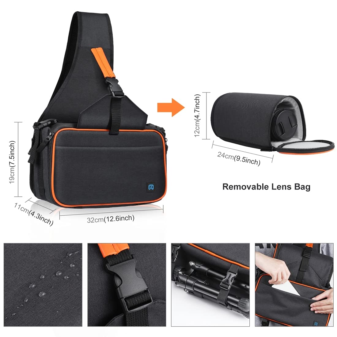Waterproof DSLR Camera Backpack for Sony Canon Nikon - PULUZ Professional Camera Bag for Mirrorless SLR Cameras, Lenses & Tripod Accessories - Perfect for Travel, Hiking & Outdoor Photography