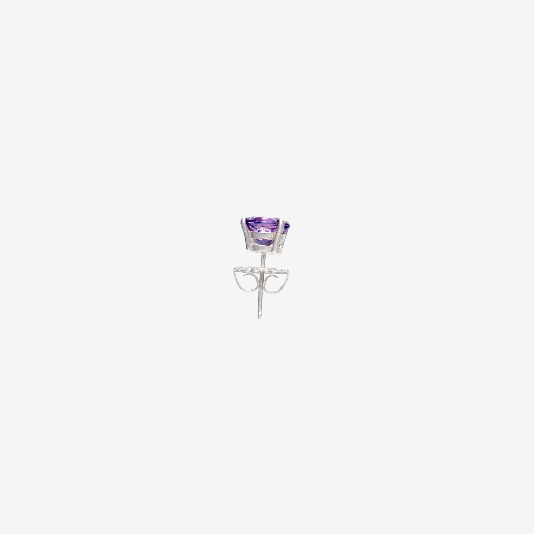 Amethyst Stud Earrings for Women - 925 Sterling Silver Dainty Purple Gemstone Jewelry - Perfect for Gifts, Parties & Everyday Wear