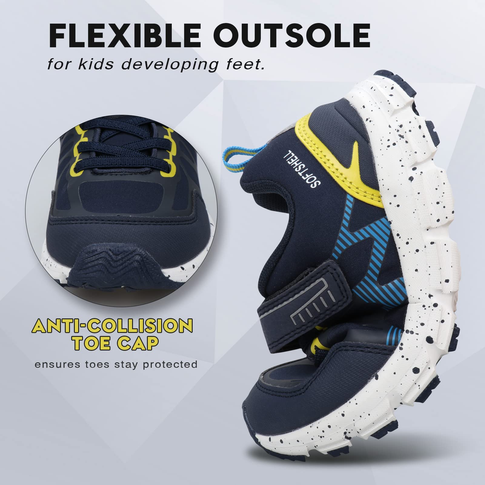 UOVO Boys Sneakers - Waterproof Non-Slip Athletic Shoes for Kids | Hiking, Running & Outdoor Activities | Comfortable Tennis Shoes for Little & Big Boys