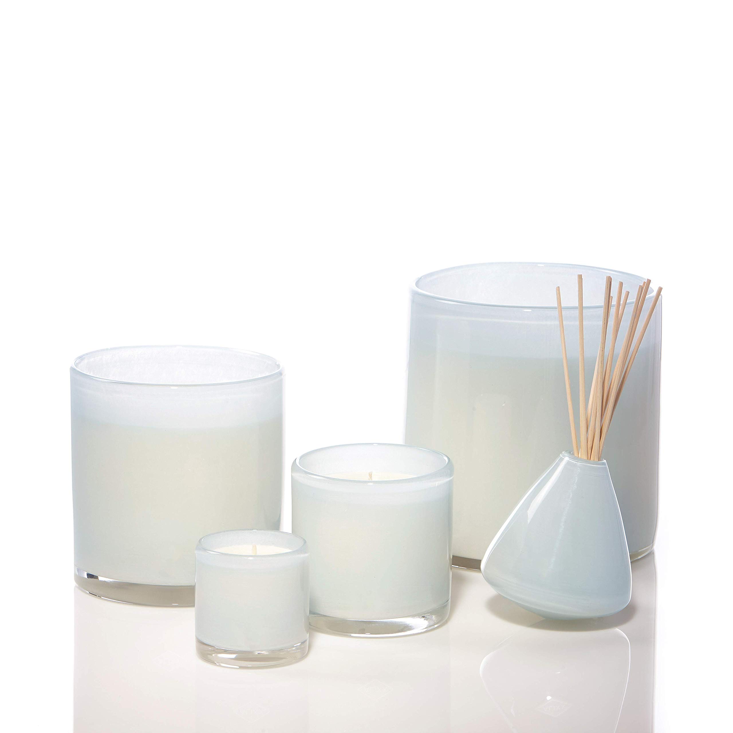 Alixx Premium Scented Candle in Sky Blue Glass Jar - Large 42oz Home Decor for Living Room, Bedroom & Bathroom - Relaxing Aromatherapy Gift