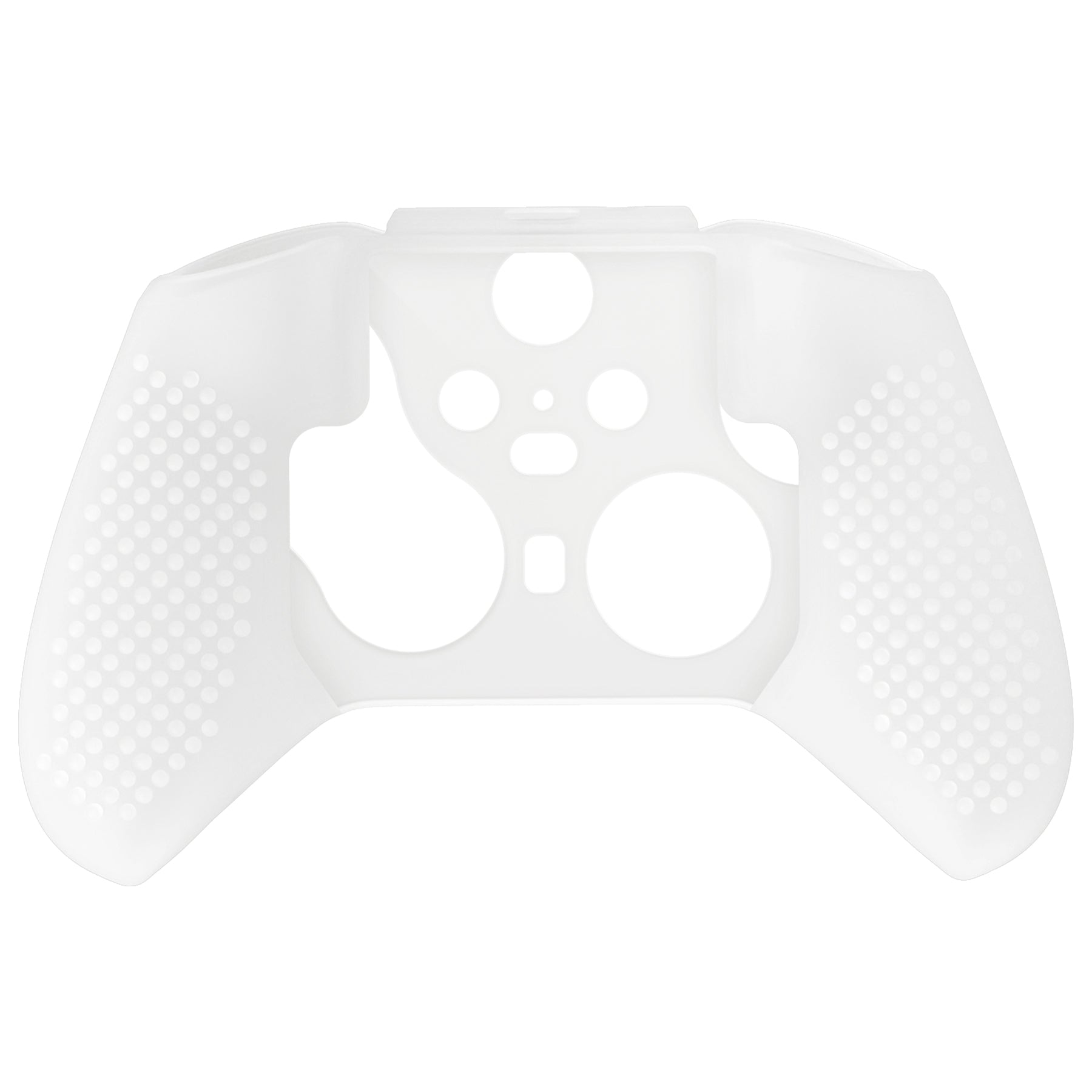 eXtremeRate Glow in Dark Green Anti-Slip Silicone Cover for Xbox One Elite Controller Series 2 & Core - Soft Protective Skin with Thumb Grips (Model XBOWP0049GC) - Perfect for Gaming in Low Light & Night Sessions