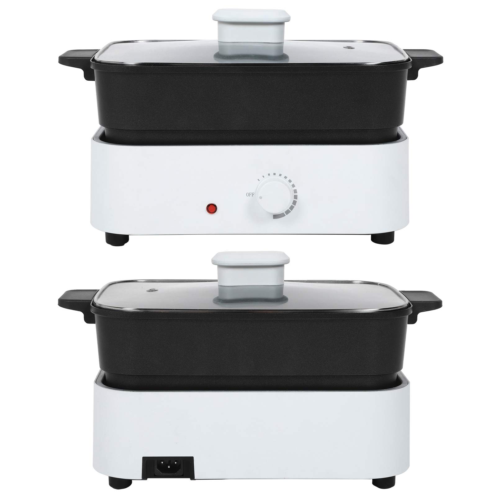 1500W 5L Electric Frying Pan - Multi-Functional Nonstick Skillet with Removable Pot & Auto Shut-Off | Perfect for Cooking Meats, Seafood, Stir Fry & Family Meals | Safe & Easy Clean Electric Hot Pot
