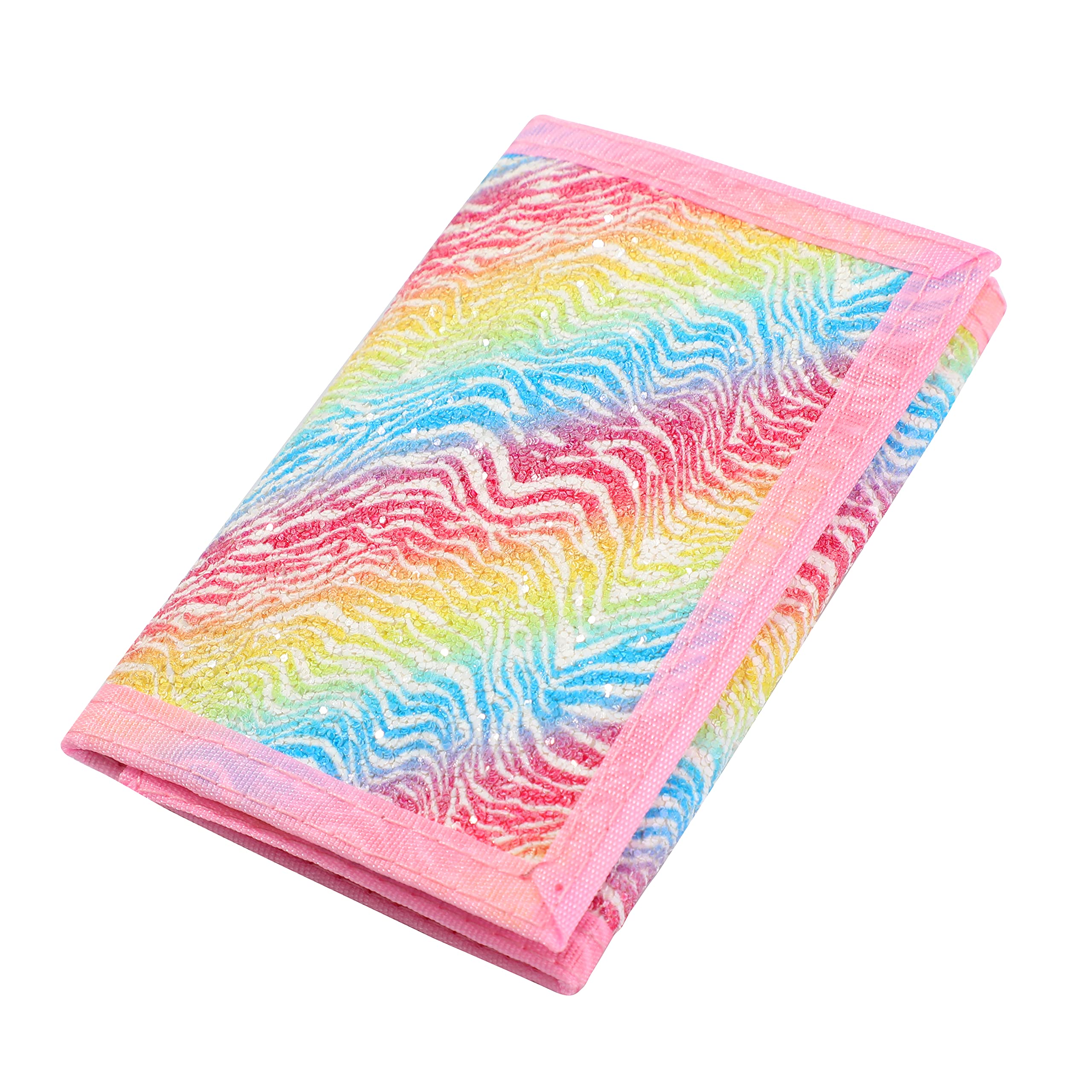 RFID Blocking Kids Wallet for Boys & Girls Ages 4-14 | Tri-Fold Zipper Coin Pocket Wallet | Durable Youth Wallet for Teens | Perfect Birthday & Christmas Gift for Children | School, Travel & Everyday Use Gradient Design