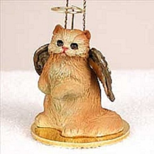 Handmade Red Persian Cat Angel Ornament - Unique Christmas Tree Decor, Gift for Cat Lovers & Pet Owners - Perfect for Holiday Decorations, Home Accents & Cat-Themed Parties