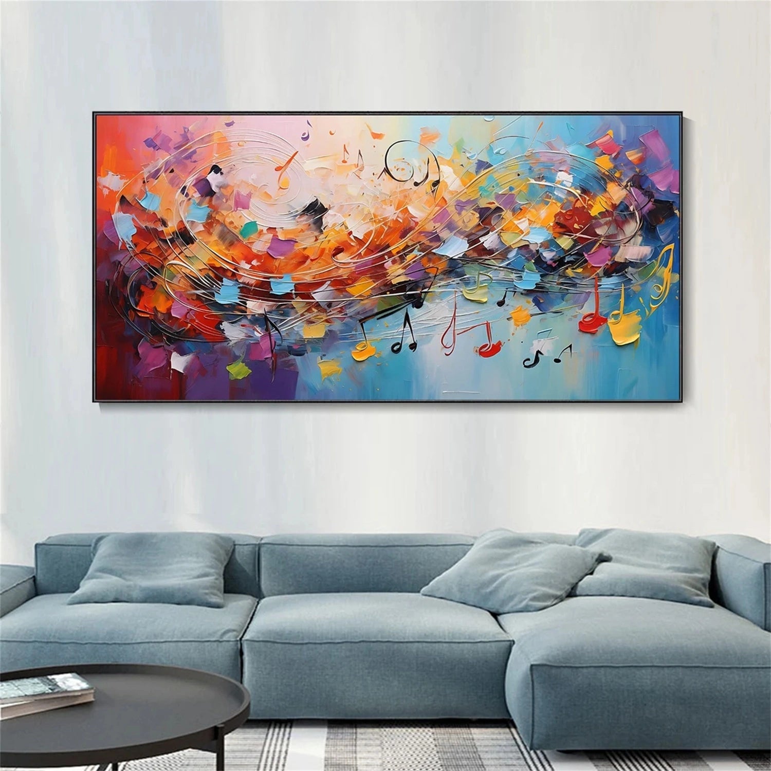 Abstract Painting #AB 288 - Modern Wall Art for Living Room, Bedroom & Office Decor - Handmade Canvas Artwork for Home & Office Interior Design