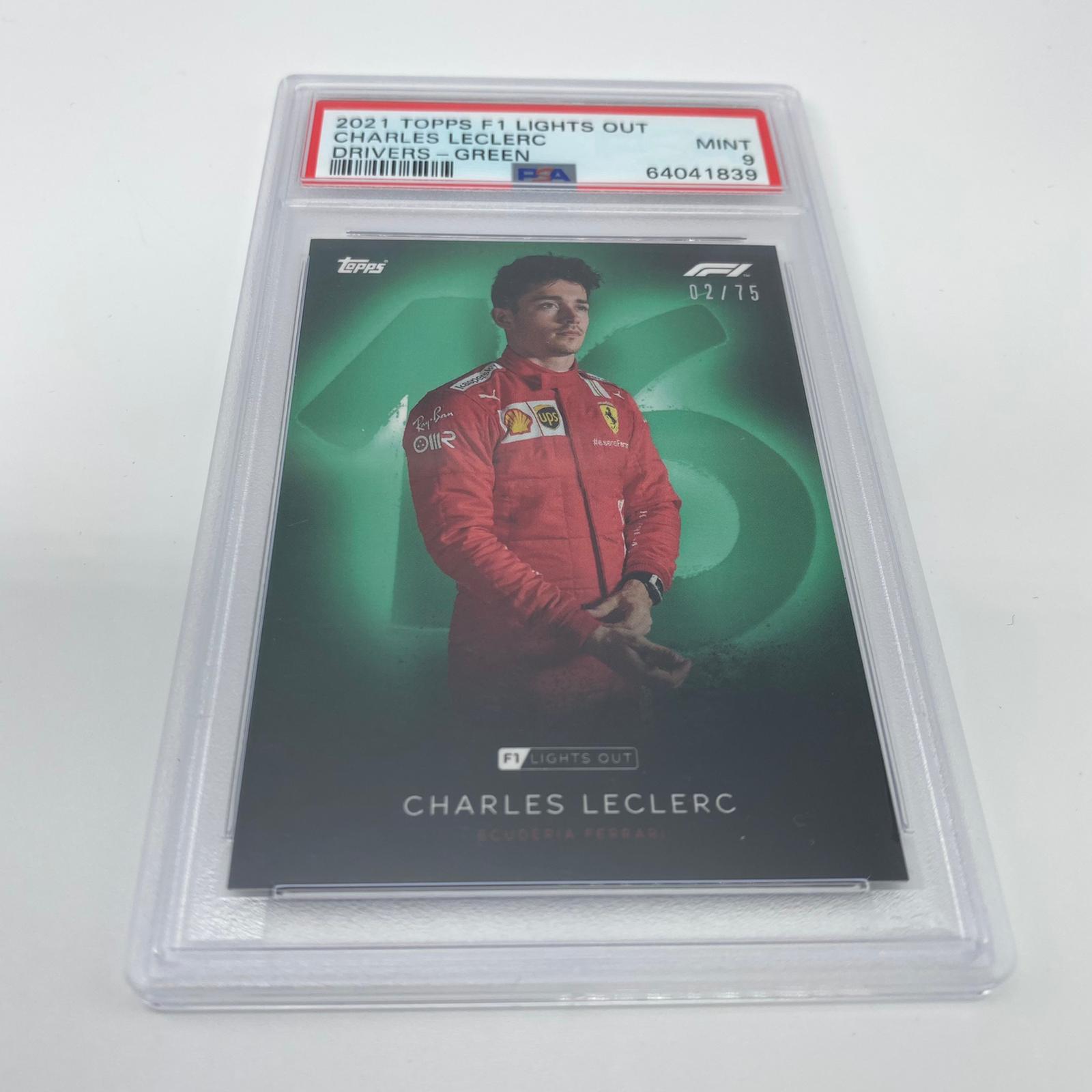 PSA 9 2002 Charles Leclerc Green Parallel Racing Card - Rare Collectible for Formula 1 Fans & Sports Memorabilia Enthusiasts - Perfect for Display, Trading, and Investment