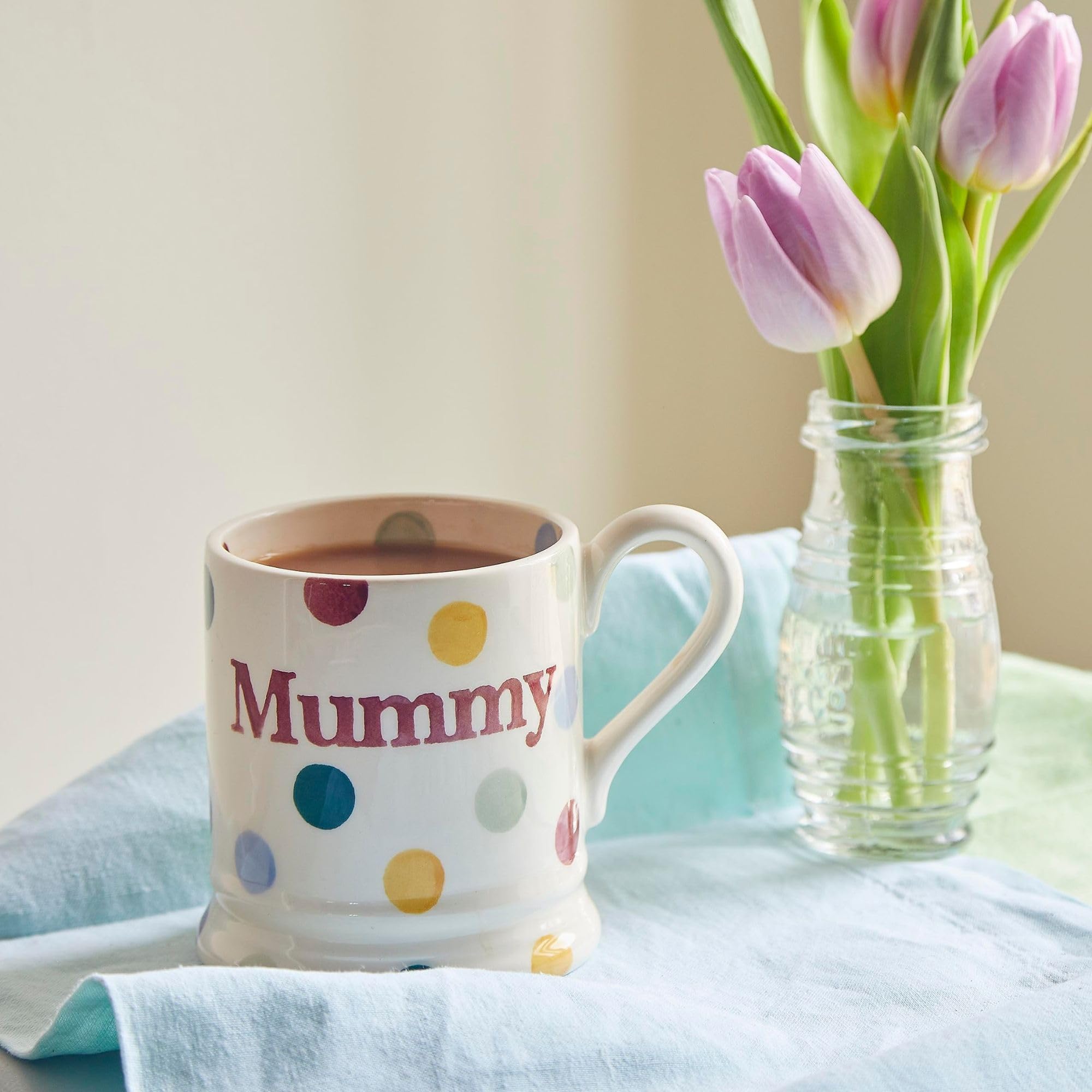 Emma Bridgewater Tazza Grande 300ml Coffee Mug - Original Mama Design Ceramic Cup for Espresso, Cappuccino & Tea - Perfect for Breakfast, Office & Gift Giving