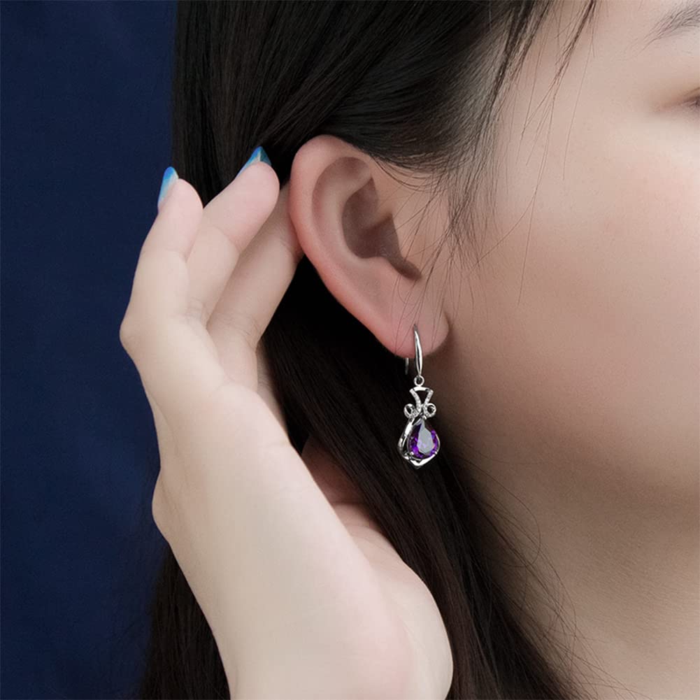 925 Sterling Silver Dangle Earrings for Women - Trendy Shiny Cubic Zirconia Drop Earrings | Perfect Gift for Birthday, Anniversary & Special Occasions