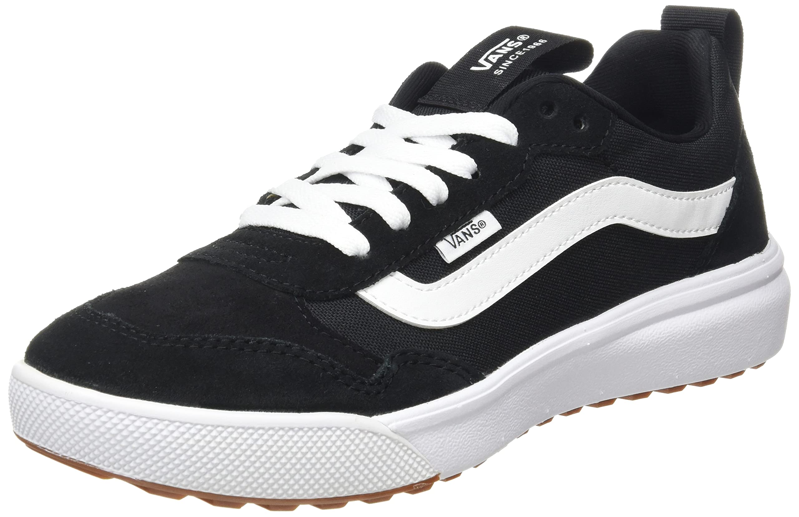 Vans Unisex Range Exp Suede Canvas Sneakers - Black/White | Classic Skate Shoes for Men & Women | Perfect for Casual Wear, Street Style & Skateboarding