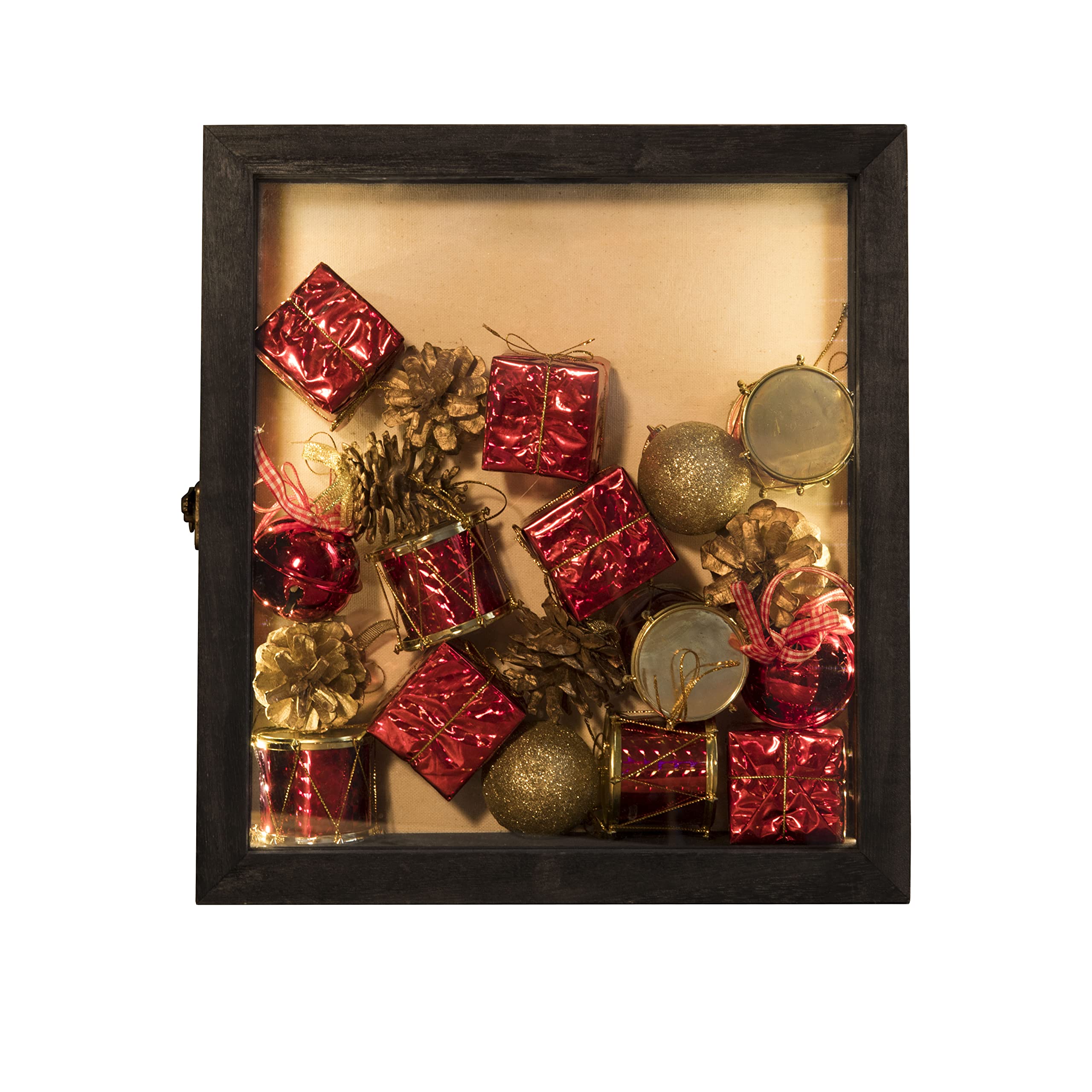 Pack of 2 LED Illuminated Wine Cork & Beer Cap Shadow Box Display - 11x12 Inch Wall Mounted Memory Gift for Home Bar Decor, Man Cave, Wedding Anniversary Present & Collectible Showcase