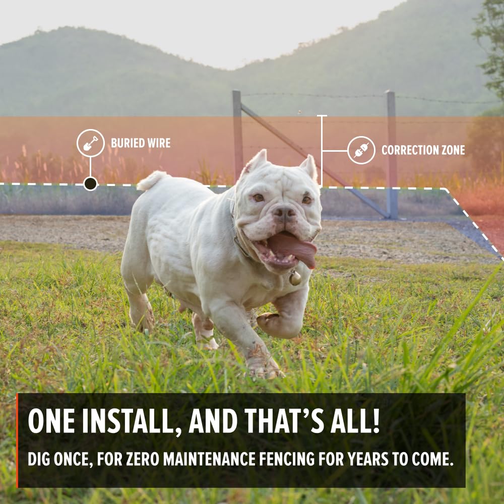 14 Gauge 1000 ft Electric Dog Fence Wire - Professional Grade Underground Pet Containment System for 1 Acre Coverage | Durable & Easy Installation | Compatible with Major Brands | Perfect for Backyard, Farm & Large Property Pet Safety