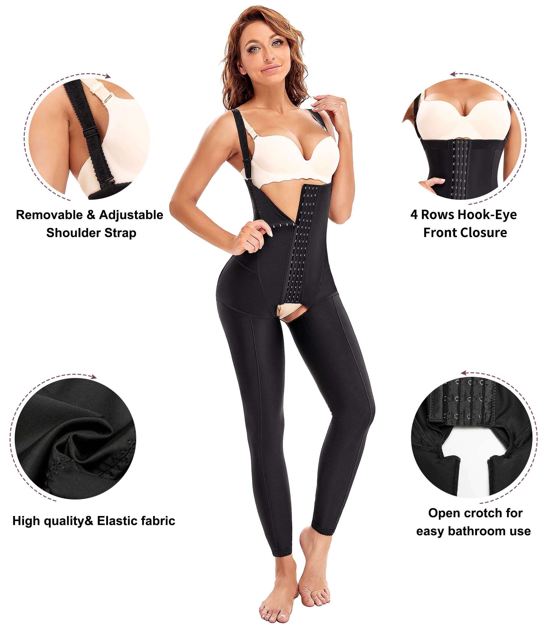 RDSIANE Post-Surgery Shapewear for Women - Tummy Control Bodysuit, Compression Garment & Thigh Slimmer Faja - Perfect for Recovery, Everyday Wear & Special Occasions