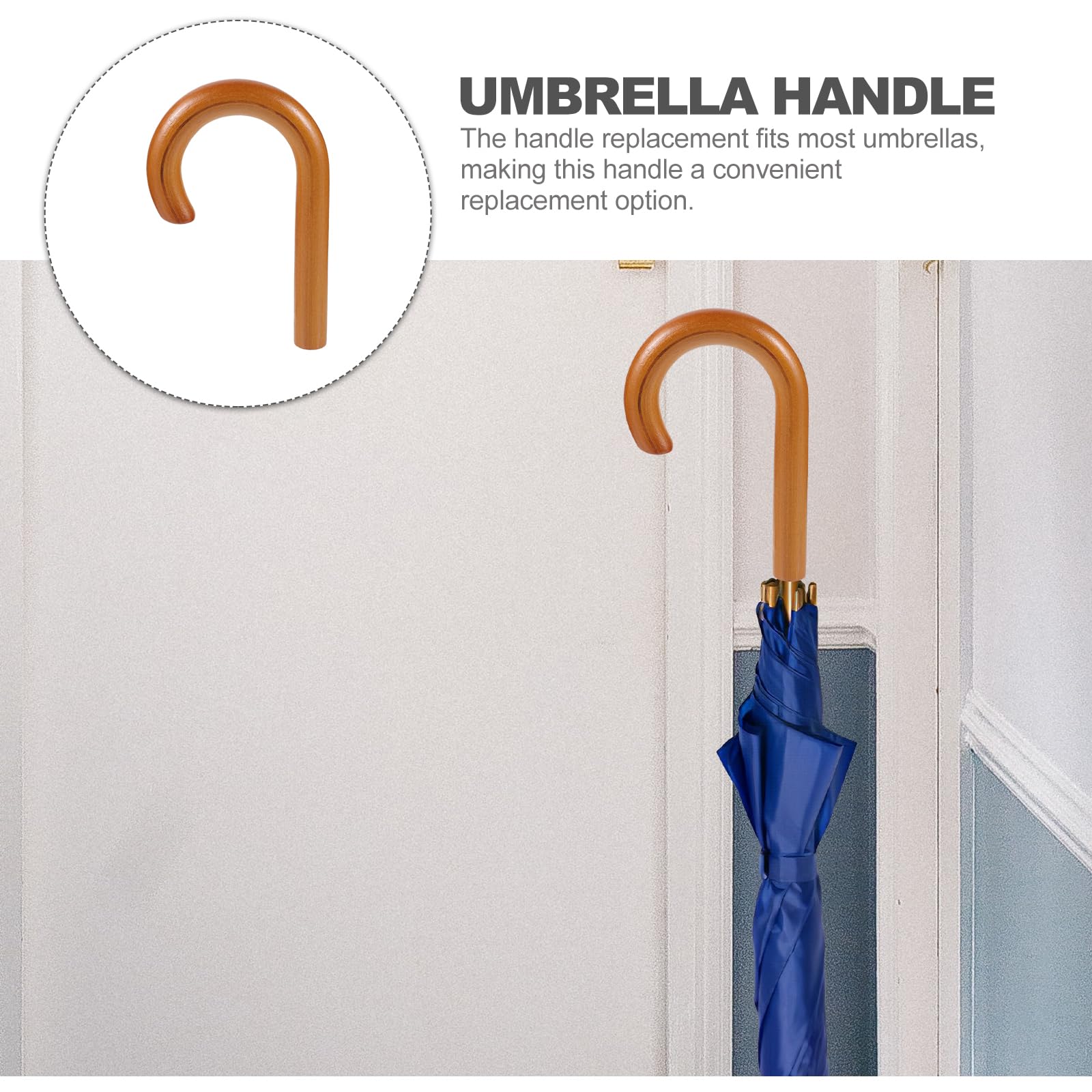 Sturdy Replacement Umbrella Handle Grip for Folding Travel Umbrellas - Durable Rain & UV Protection Compact Handle - Perfect for Commuting, Hiking, and Outdoor Activities