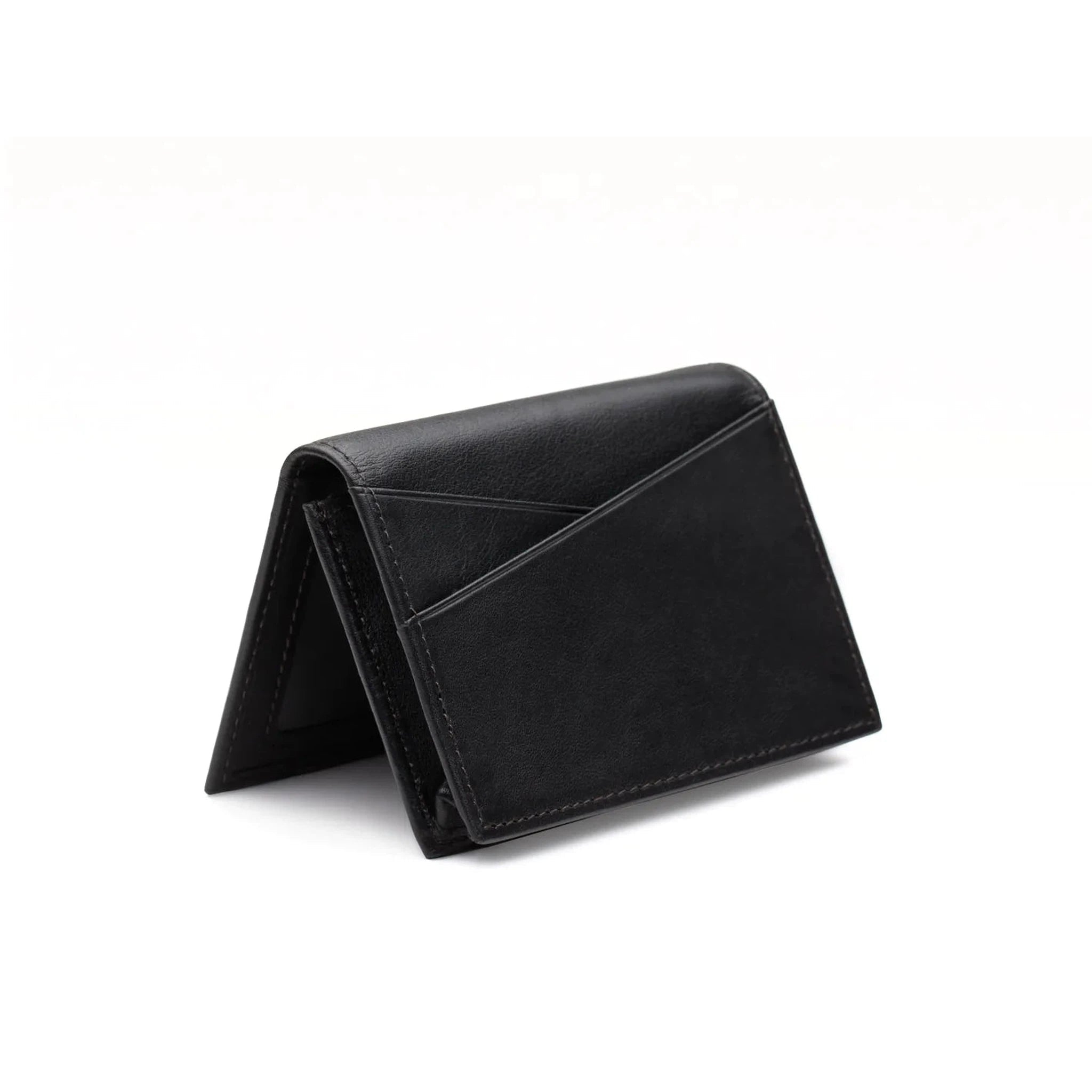 Premium Bosca Nappa Leather Slim Wallet - 2 Pocket Card Holder with ID Window | RFID Blocking | Perfect for Everyday Carry & Travel Essentials