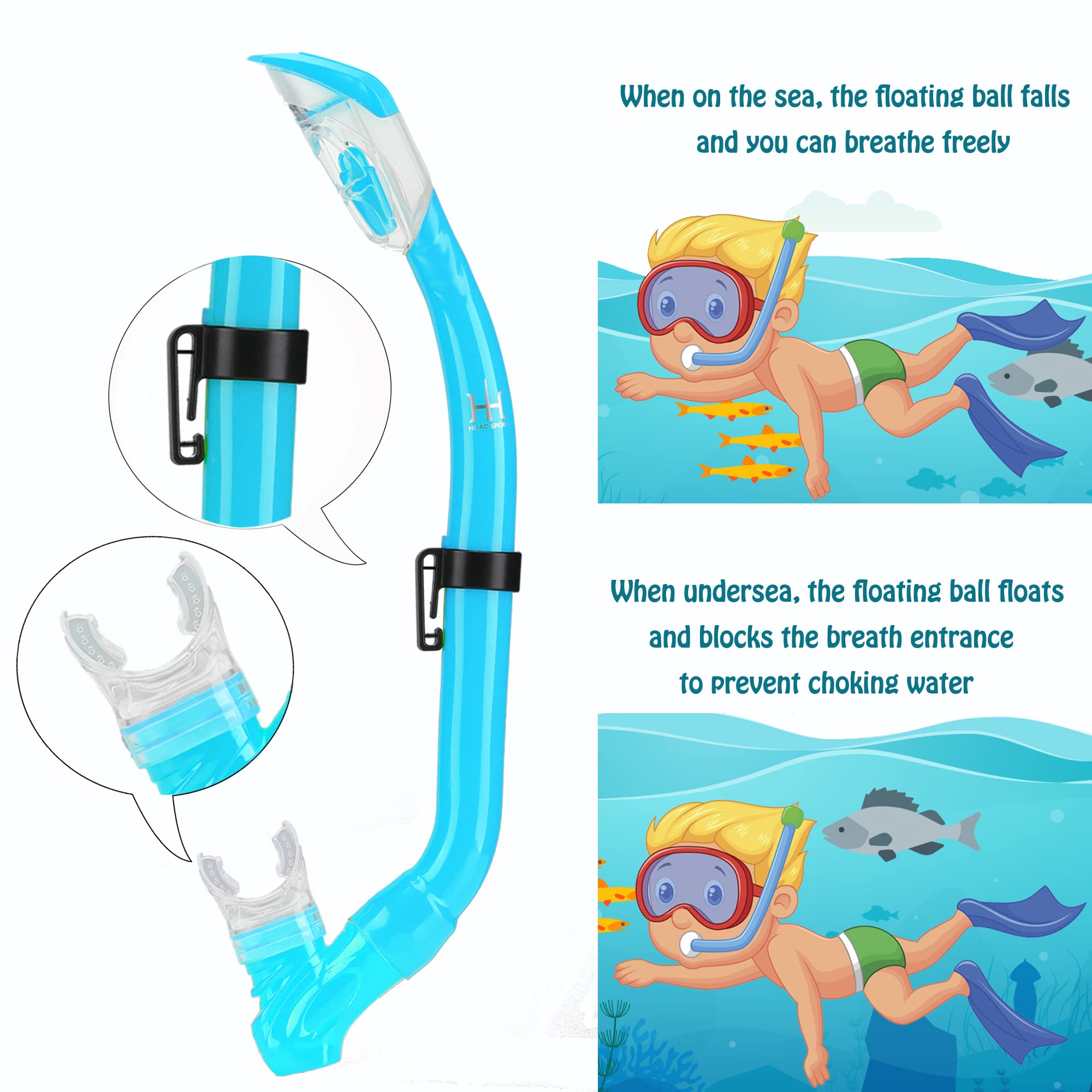 Kids Snorkel Set - Adjustable Diving Mask, Snorkel & Swim Fins with Anti-Fog Technology | Complete Snorkeling Gear for Children | Perfect for Pool, Beach & Ocean Adventures
