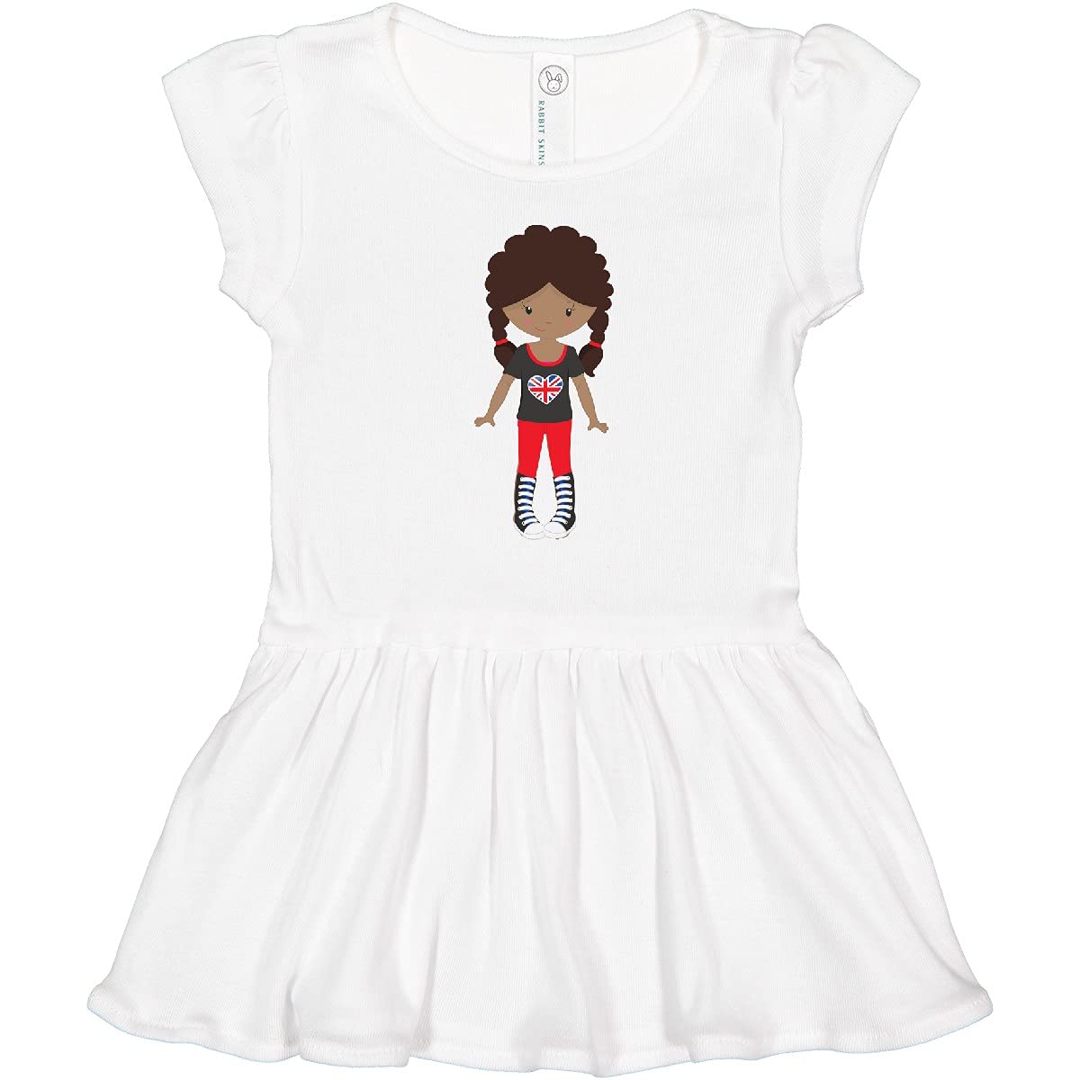 Inktastic African American Girl Toddler Dress - Cute London Fashion Outfit for Baby Girls - Perfect for Parties, Photos & Everyday Wear