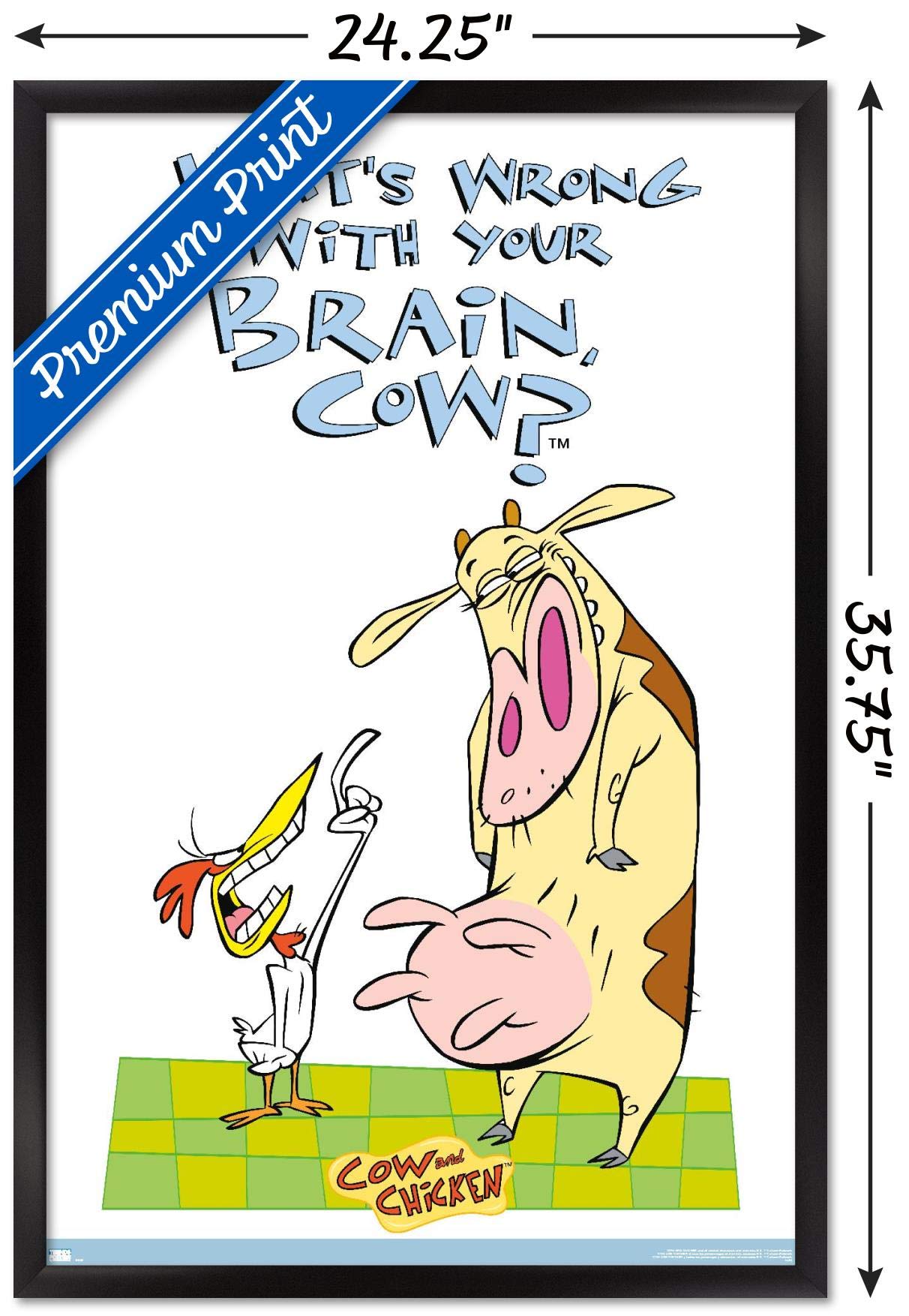Trends International Cow and Chicken - Brain Wall Poster, 22.375