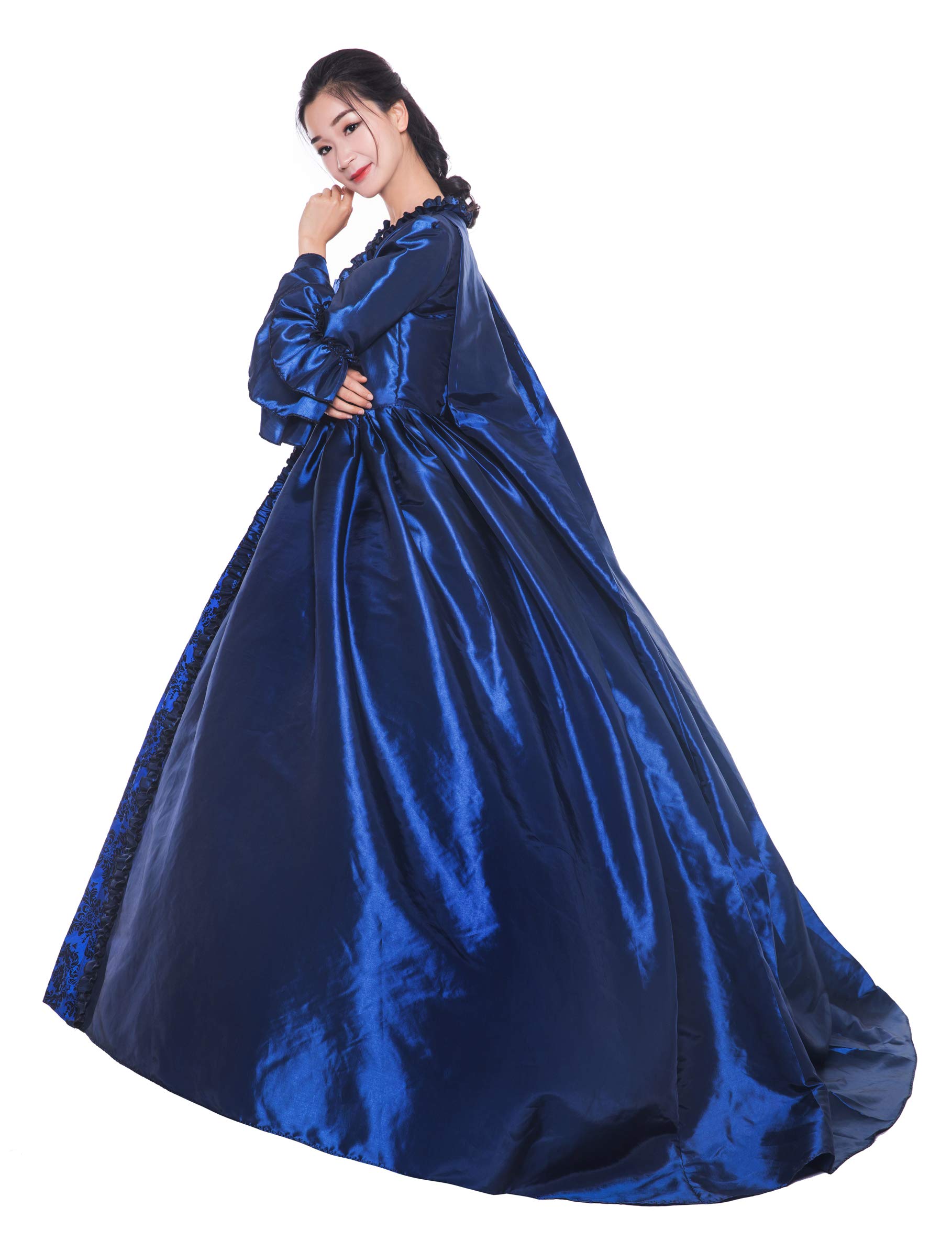 Victorian Renaissance Queen Dress for Women - Elegant Long Rococo Masquerade Ball Gown | Perfect for Costume Parties, Halloween, Cosplay & Historical Reenactments