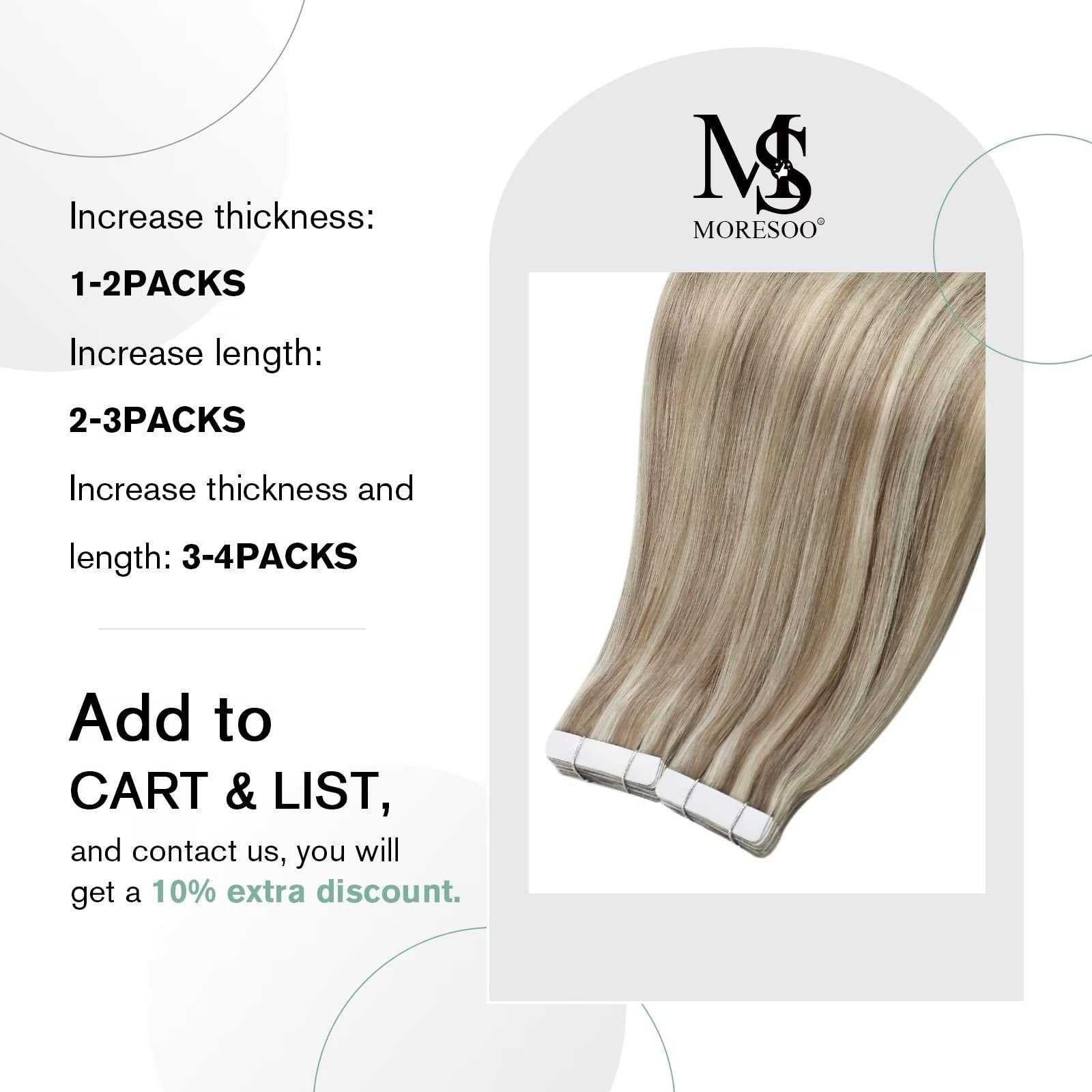 22 Inch Tape in Hair Extensions - 20 Pieces 50G Remy Human Hair for Seamless Blending & Volume - Perfect for Weddings, Parties & Daily Styling