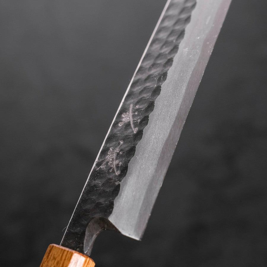 Premium Yanagiba Sushi Knife - Blue Steel #2 Kurouchi Tsuchime Finish with Urushi Handle - 300mm Japanese Chef Knife for Sashimi, Sushi Preparation & Professional Kitchen Use