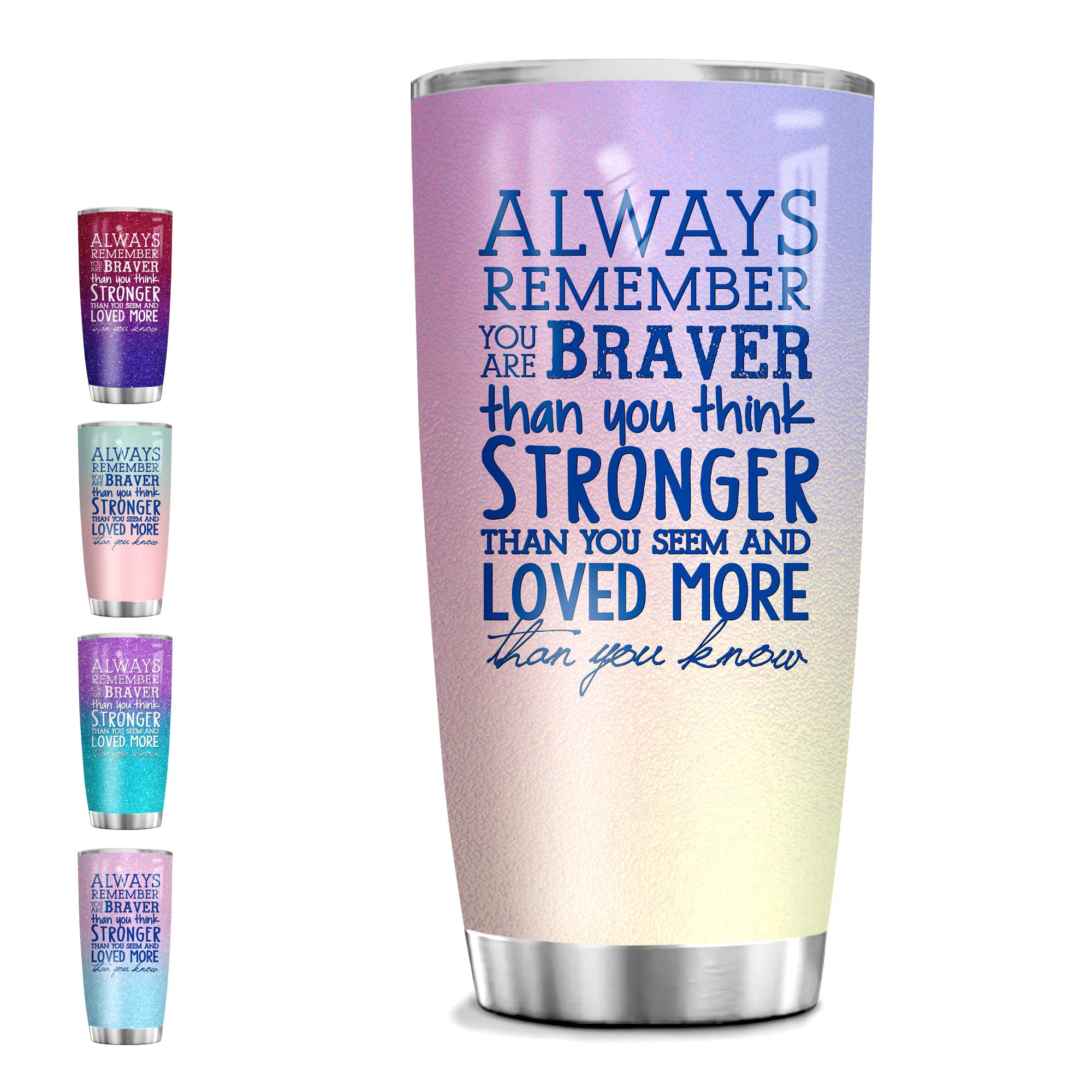 Personalized Inspirational Tumbler Cup 20oz/30oz - Graduation & Birthday Gifts for Women - Floral Monogram Design for Daily Use