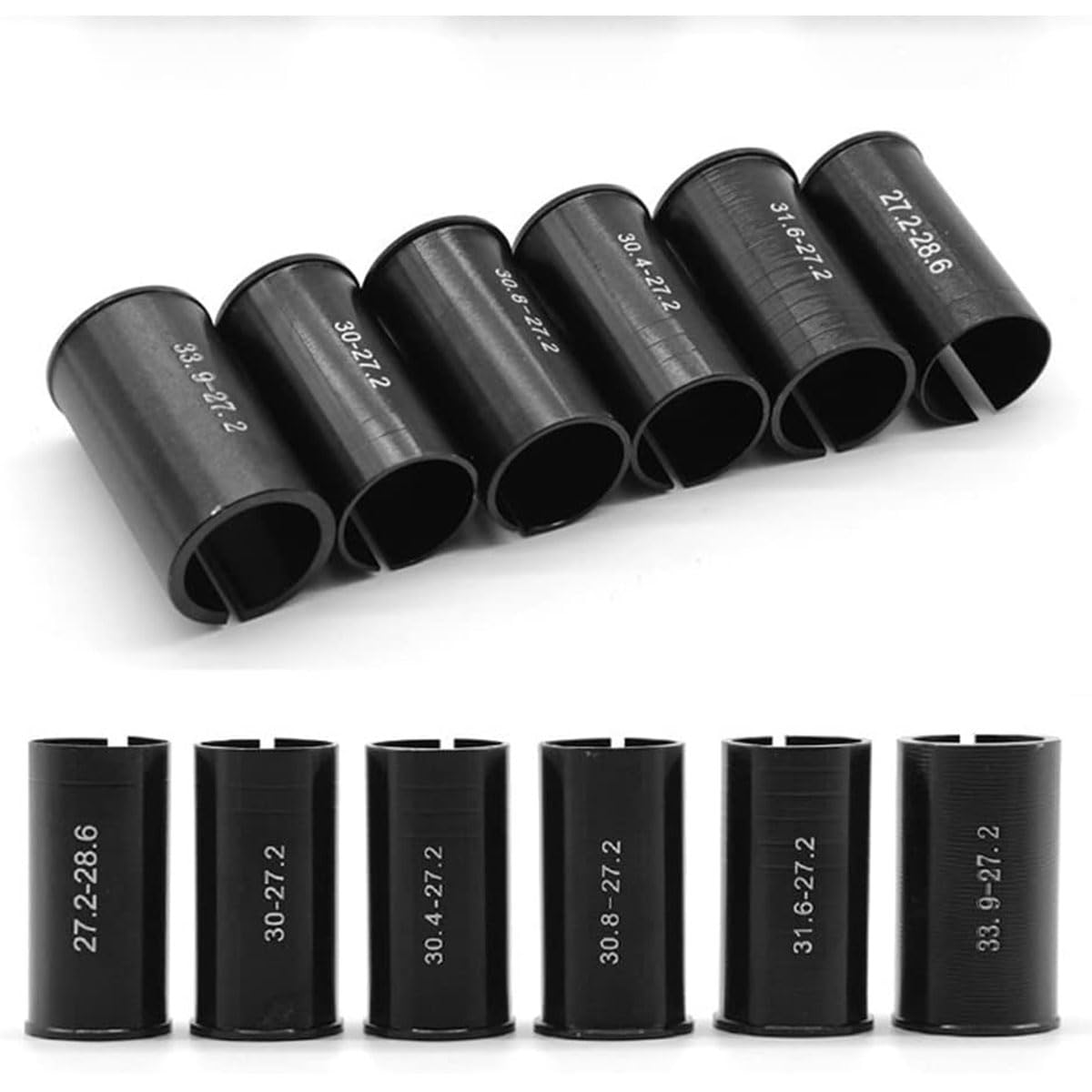 Universal Bicycle Seatpost Adapter Shim Sleeve - 25.4mm to 36.9mm Size Range for Mountain, Road, Electric & BMX Bikes - Durable Seat Post Tube Converter for Secure Fit - Perfect for Bike Upgrades & Repairs