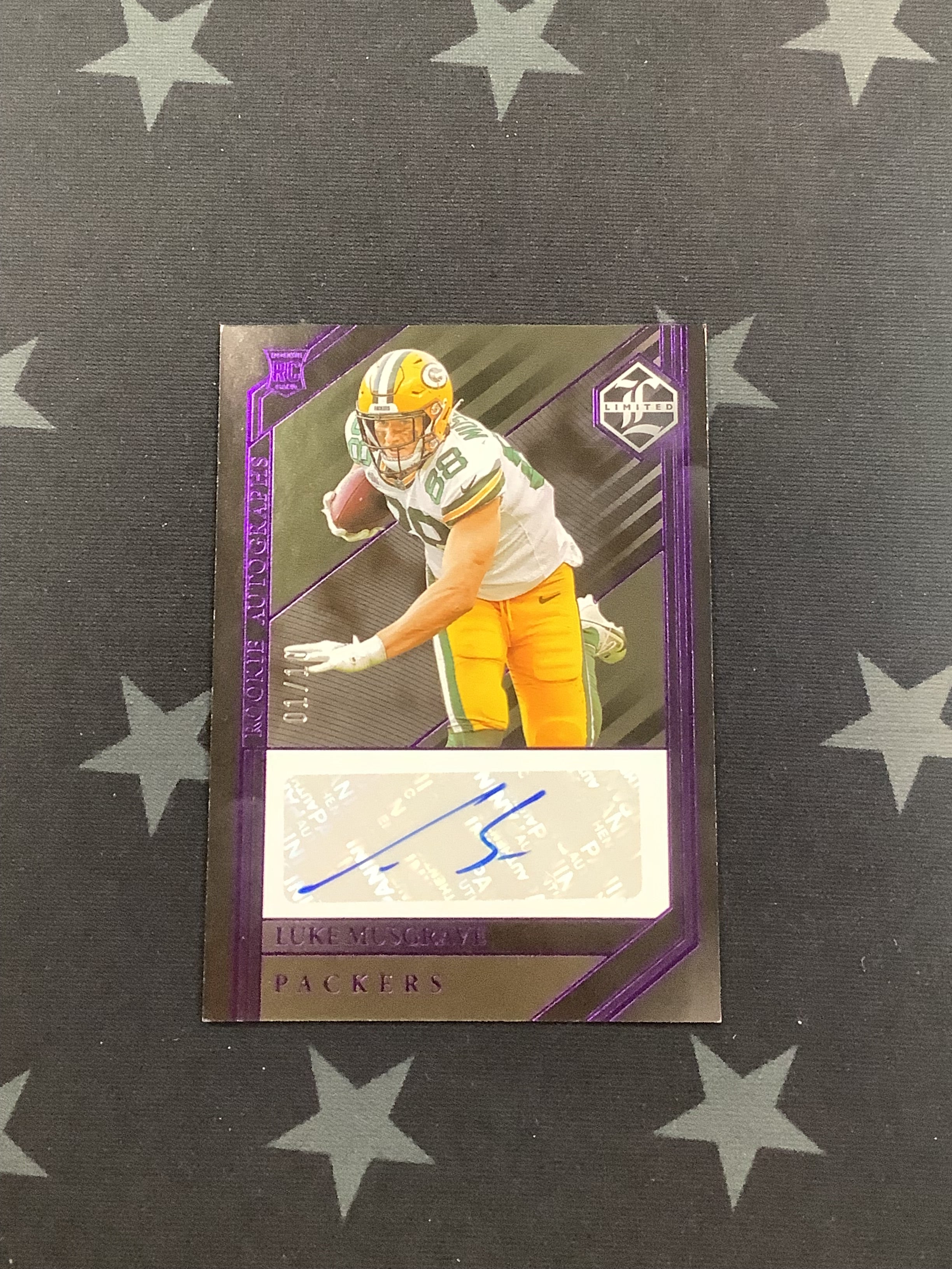 2023 Limited Edition Luke Musgraves Rookie Football Autograph Card #/10 - Rare Collectible for NFL Fans & Sports Memorabilia Enthusiasts - Perfect for Display, Trading, and Investment