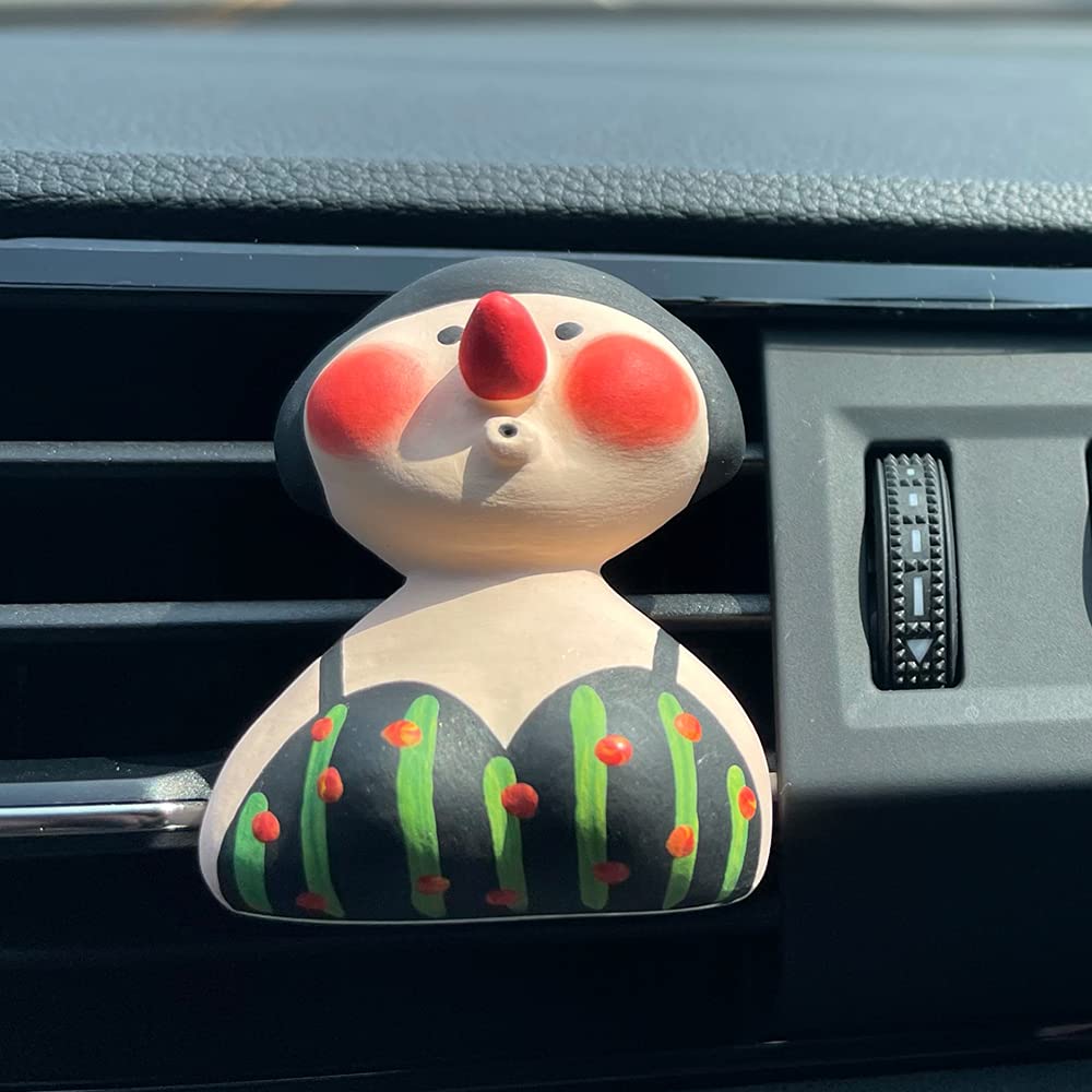 BOOMLATU Handmade Plus Size Car Air Freshener Vent Clip - Cute Car Accessories & Interior Decor Gift for Women - Perfect for Road Trips, Commuting & Car Organization