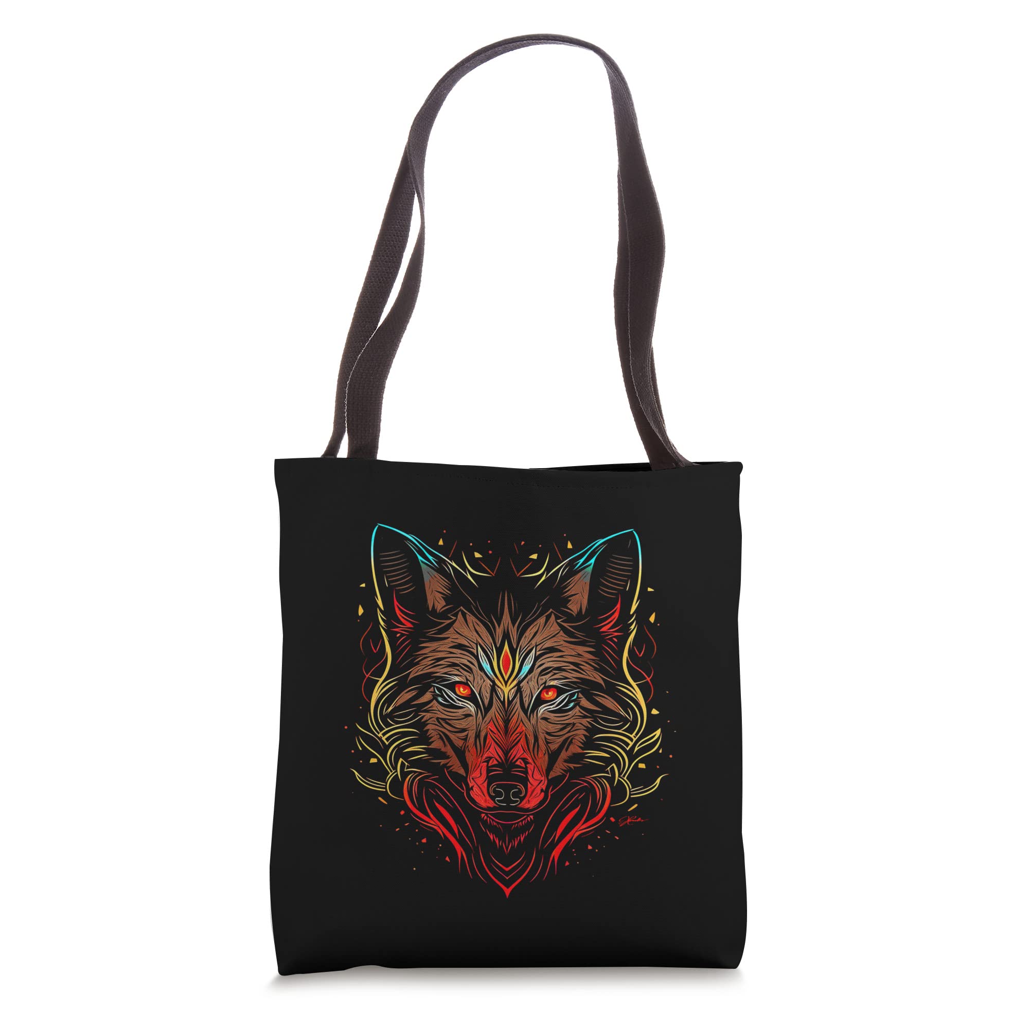 JCombs: Magical Wolf Tote Bag - Stylish & Durable Canvas Shoulder Bag for Women & Men | Perfect for Work, Travel & Everyday Use