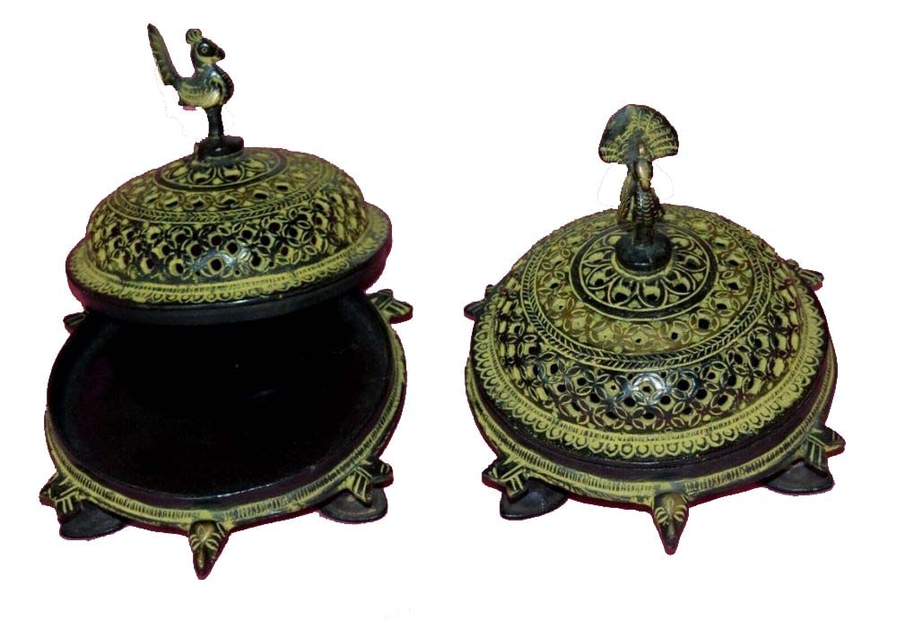 Peacock Shaped Turtle Incense Holder Pair - Spiritual Room Decor, Aromatherapy & Meditation Accessories for Yoga, Home, and Office Use
