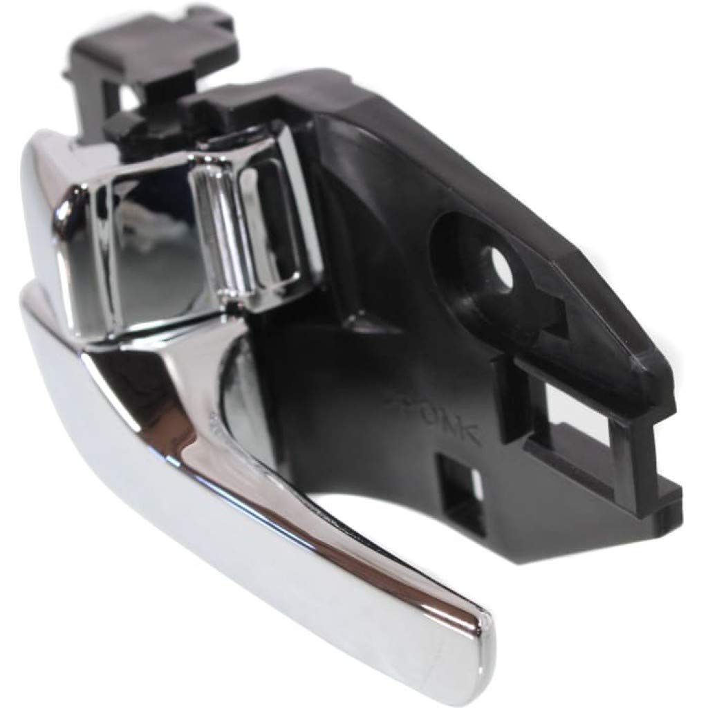 Mitsubishi Outlander 2003-2006 Interior Door Handle - Front or Rear Driver Side Chrome with Lock Button | Compatible with All Submodels | Easy Replacement for Car Door Repair & DIY Upgrade