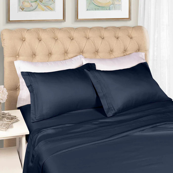 Luxury 700 Thread Count Egyptian Cotton Sheet Set - Eco Friendly, Breathable & Hypoallergenic - Perfect for Bedroom, Hotel, or Guest Room Comfort