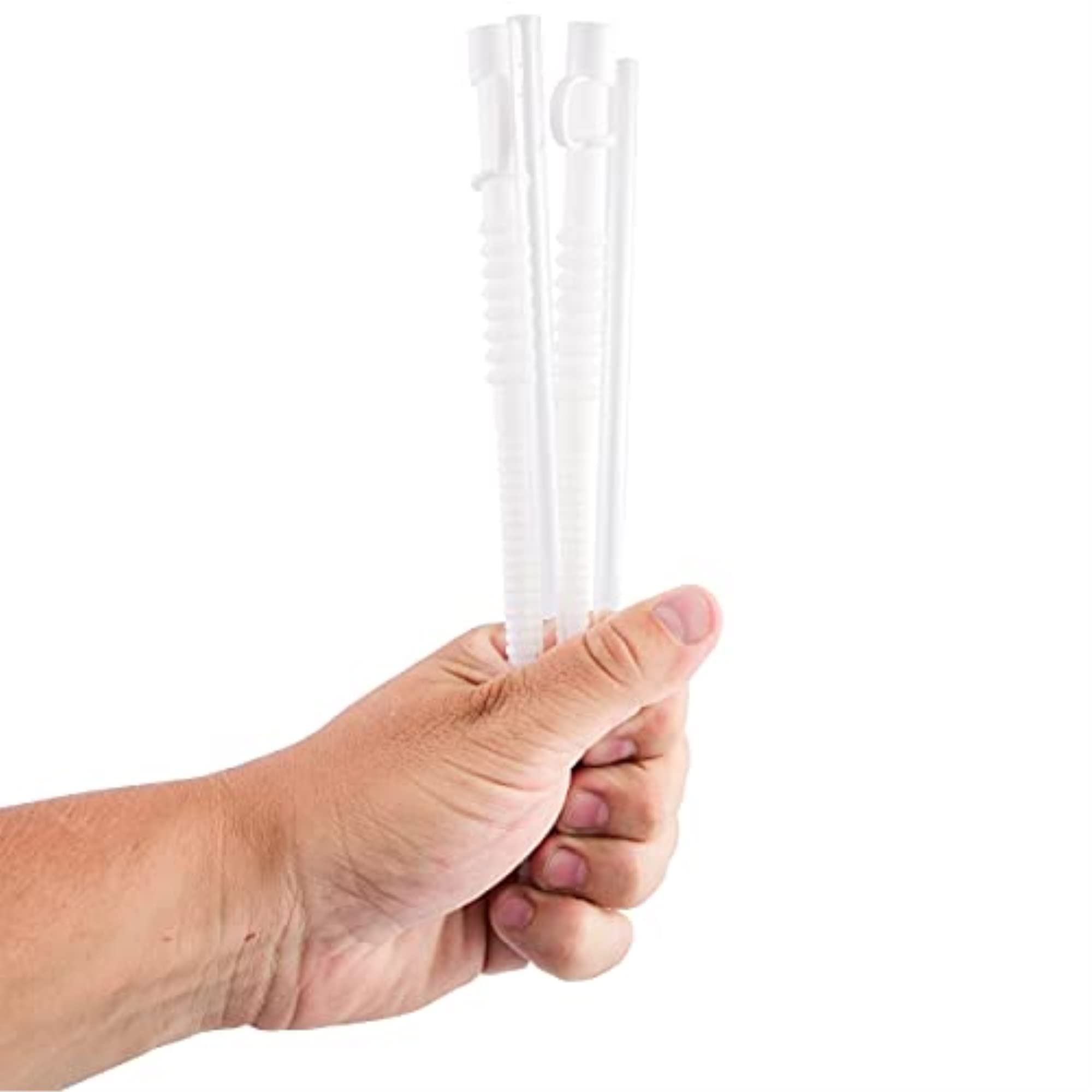 Eco-Friendly Reusable Plastic Drinking Straws for Hot & Cold Beverages - Set of 4 Smoothie Straws Fits 18 oz Cups - Perfect for Parties, Coffee Mugs, Mason Jars & Tumblers - Sustainable Alternative to Disposable Straws for Home, Office & Outdoor Use
