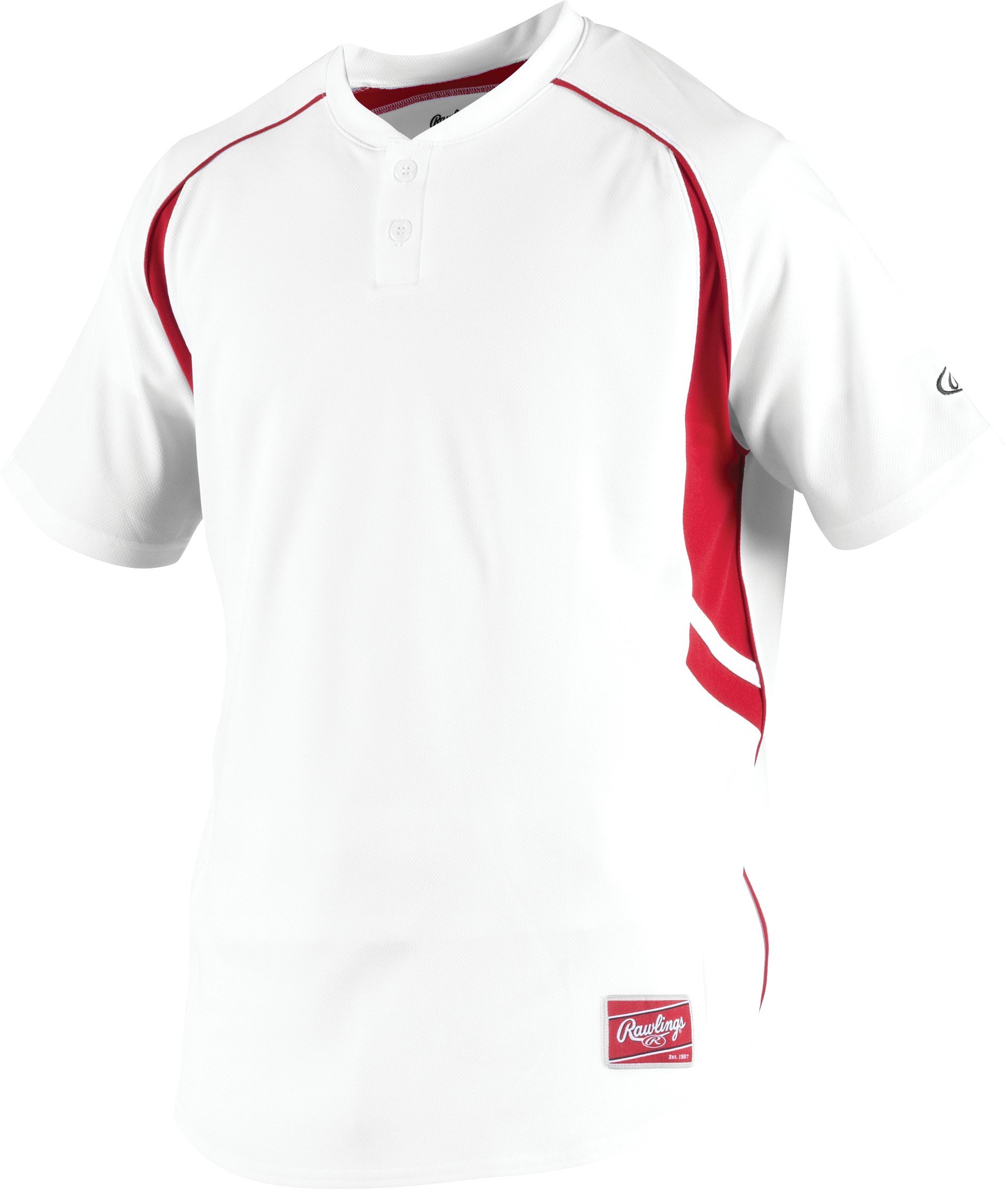 Rawlings Youth 2-Button Baseball Jersey - Comfortable & Durable Youth Baseball Uniform for Games & Practice - Perfect for Little League, Travel Teams & Casual Play