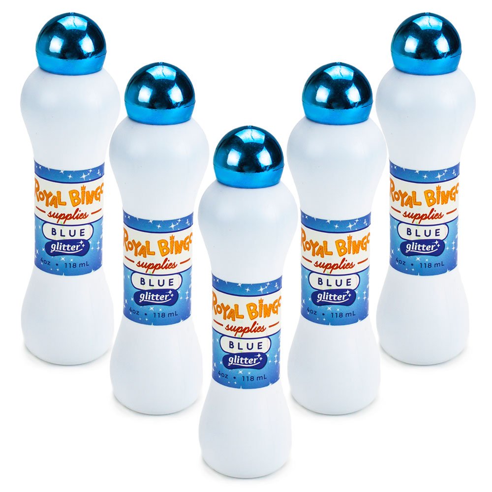Royal Bingo Supplies Neon Glitter Bingo Daubers - Set of 5 Vibrant Colors for Bingo Games, Casino Nights & Family Fun | Perfect for Bingo Halls, Parties & Game Nights