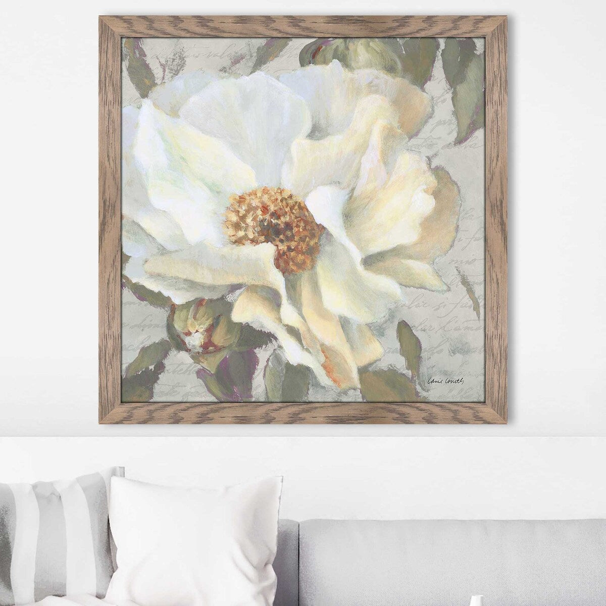 Blooming Peony Letter II by Lanie Loreth - Premium Acrylic Wall Art Print - Elegant Floral Home Decor for Living Room, Bedroom & Office