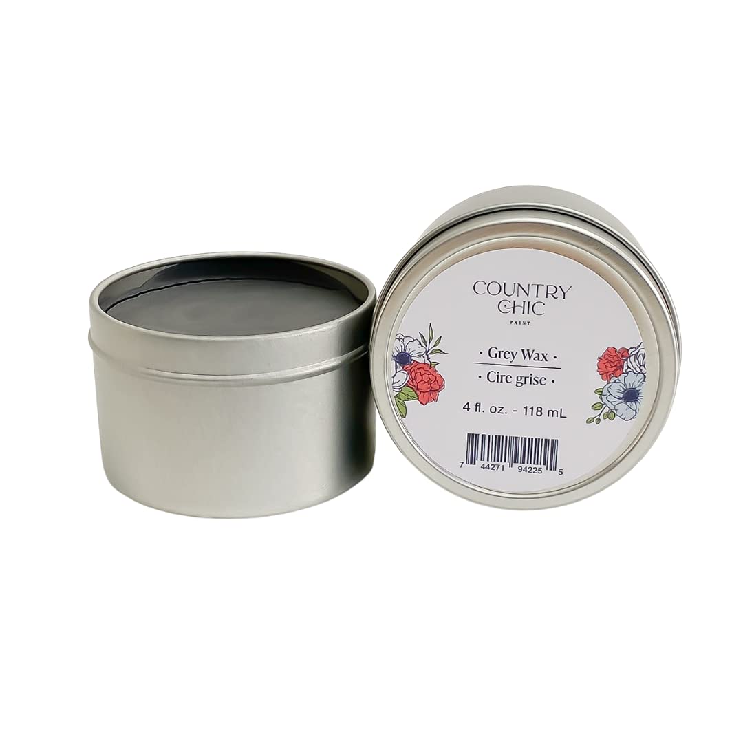 Natural Beeswax Furniture Sealant - 100% Organic Wax for Chalk Paint & Raw Wood Protection | Non-Toxic, Odorless, Eco-Friendly Wood Finish | Light Protective Coating for Tables, Chairs & DIY Projects | 7 Color Options - Grey (4 oz)